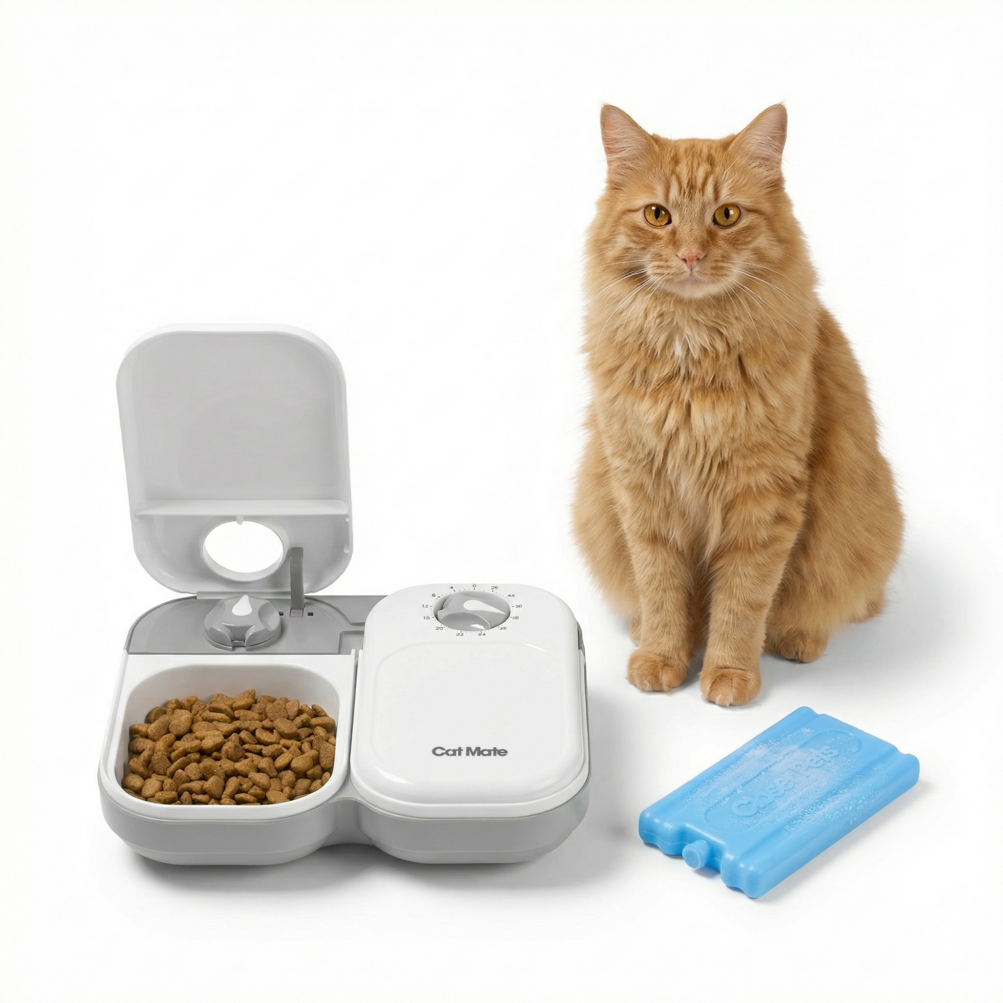Cat Mate Two-meal Automatic Dry/Wet Food Pet Feeder (C200)