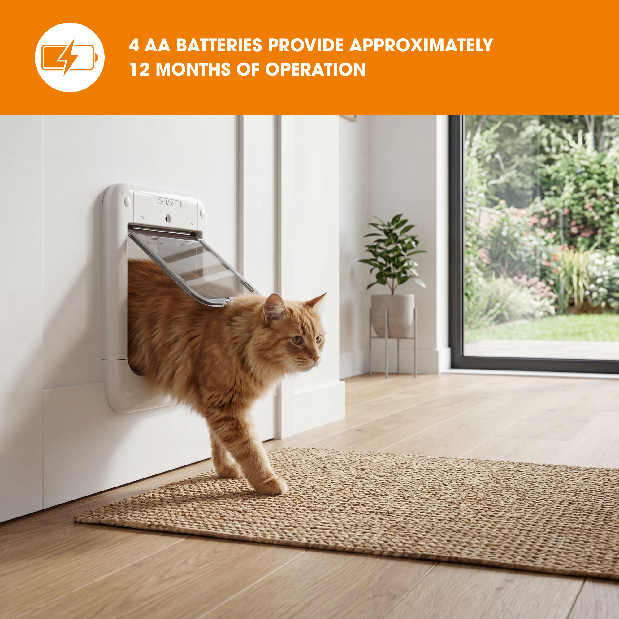 Cat Mate Microchip-Activated Cat Flap with Manual Lock (360)