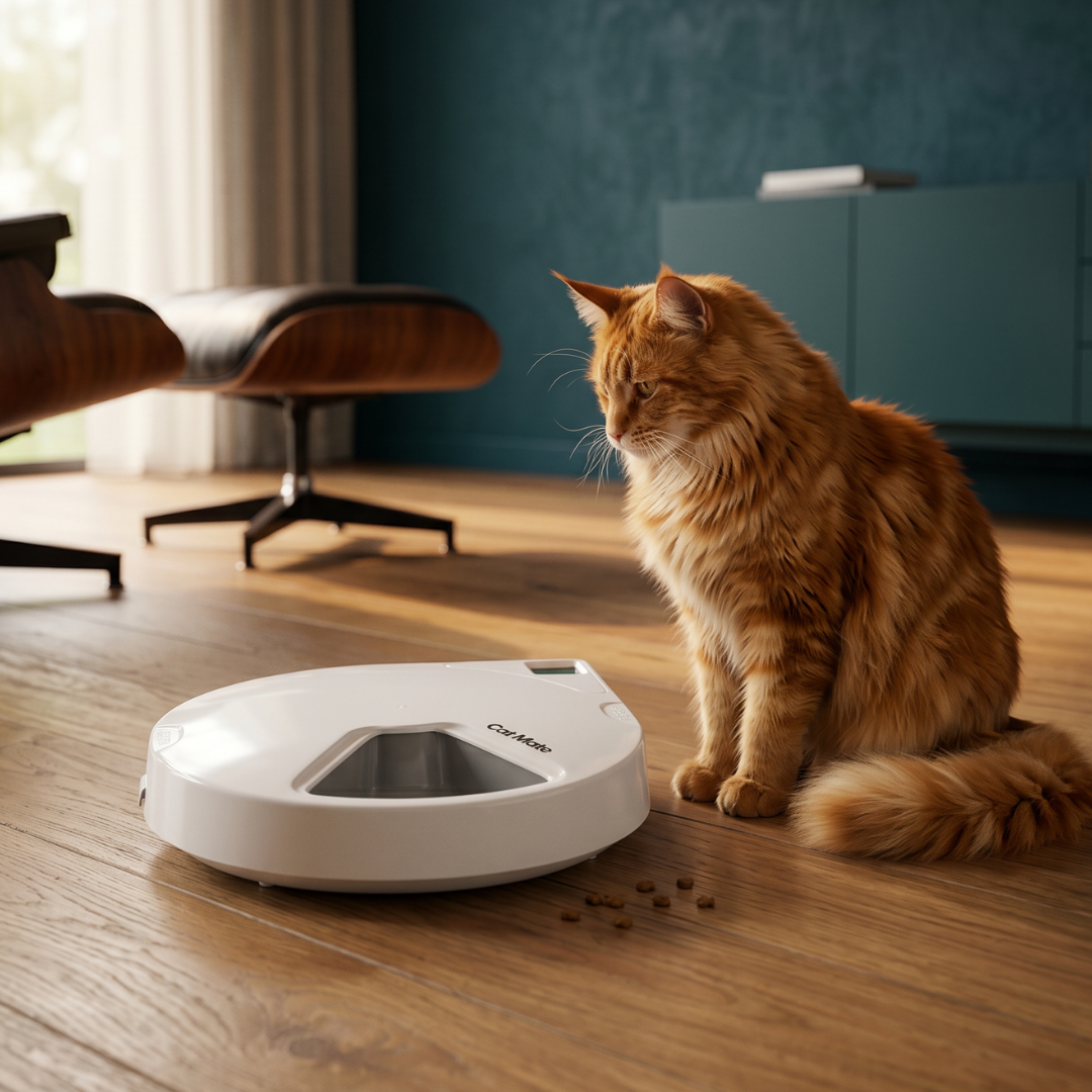 Cat Mate C500 Five-meal Automatic Pet Feeder with Digital Timer - For Cats & Dogs