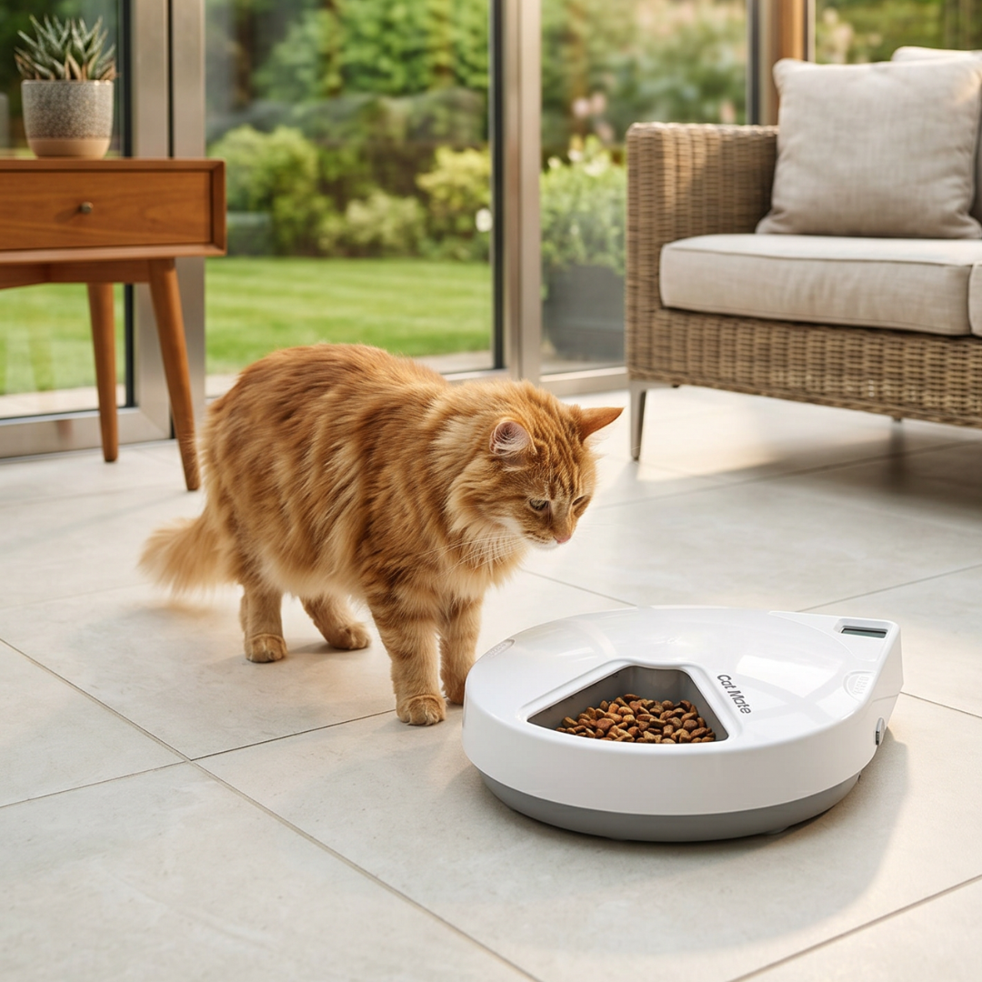 Cat Mate C500 Five-meal Automatic Pet Feeder with Digital Timer - For Cats & Dogs