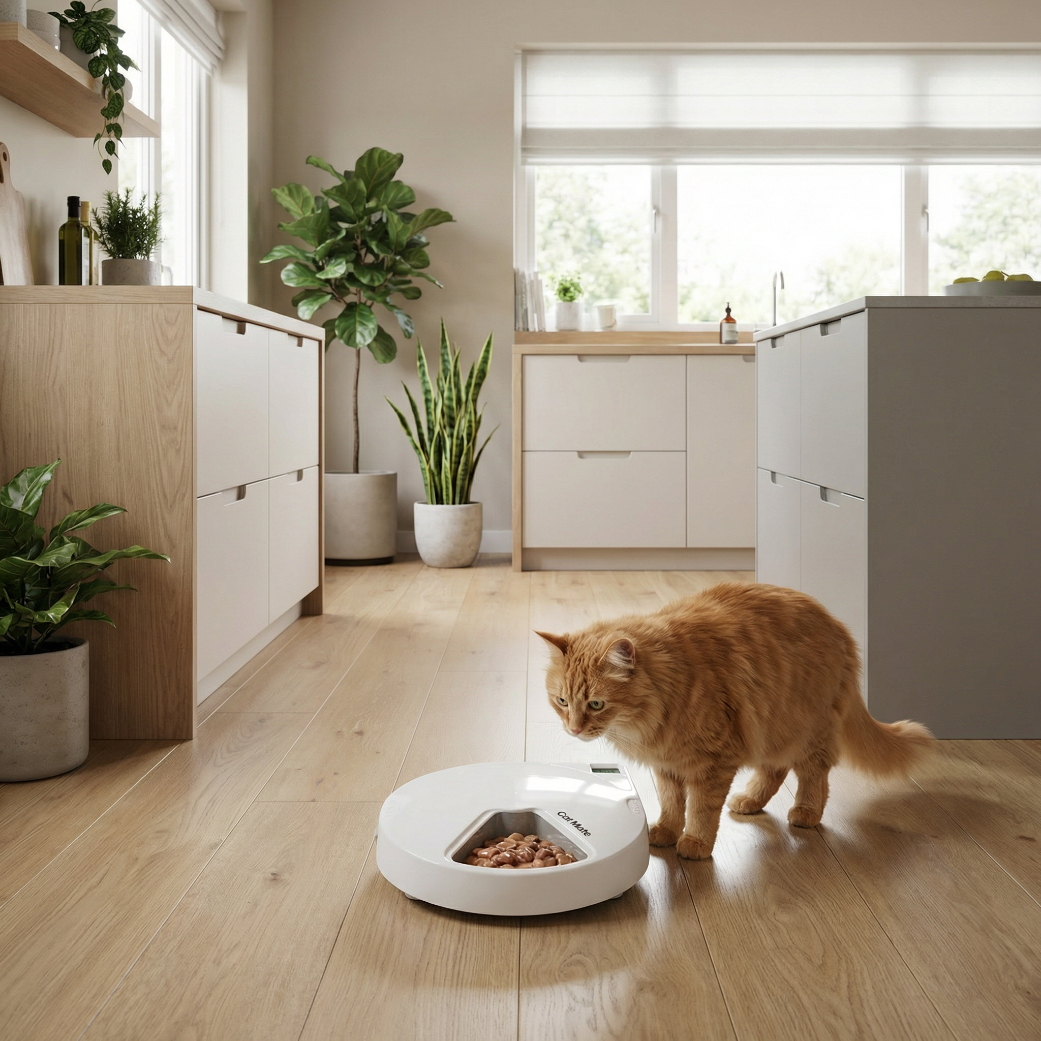 Cat Mate C500 Five-meal Automatic Pet Feeder with Digital Timer - For Cats & Dogs