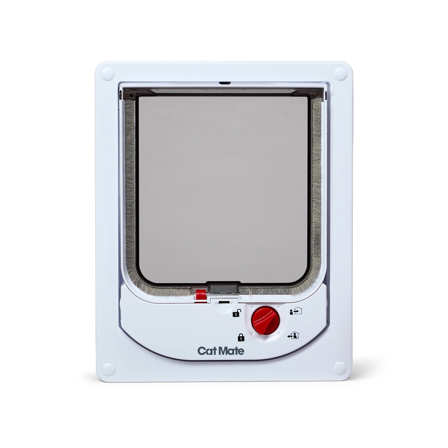 Cat Mate electromagnetic  pet door for average size cats in white on a white background