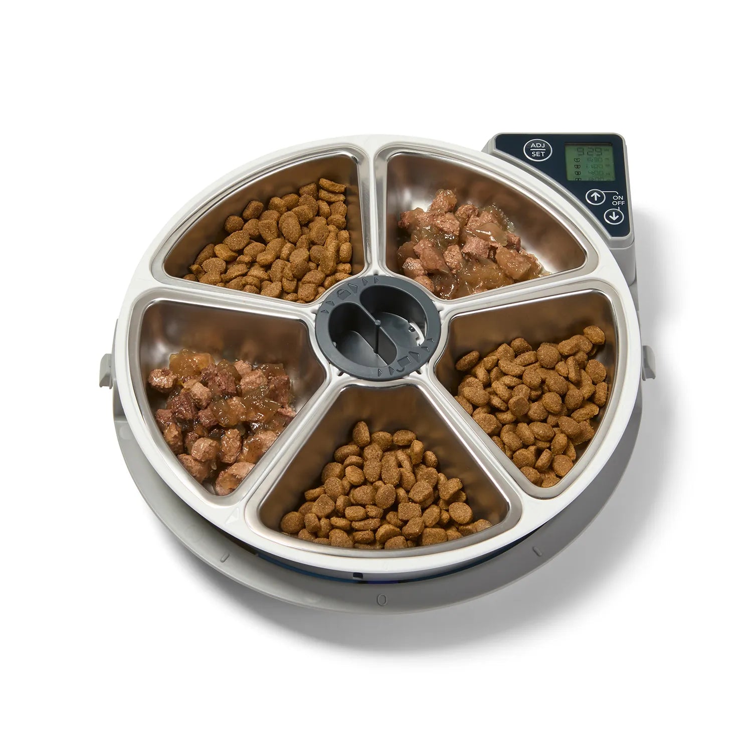 Cat Mate 5-meal Automatic Feeder with Stainless Steel Bowls