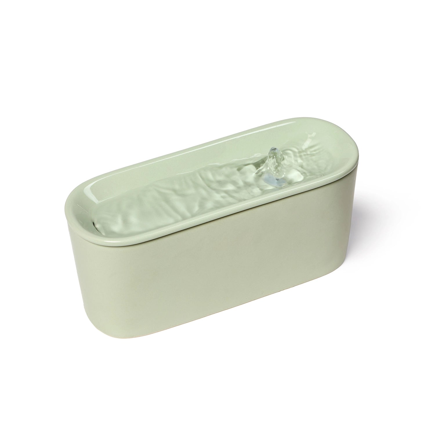 Cat Mate 800 ml USB Ceramic Cat Water Fountain Sage Green