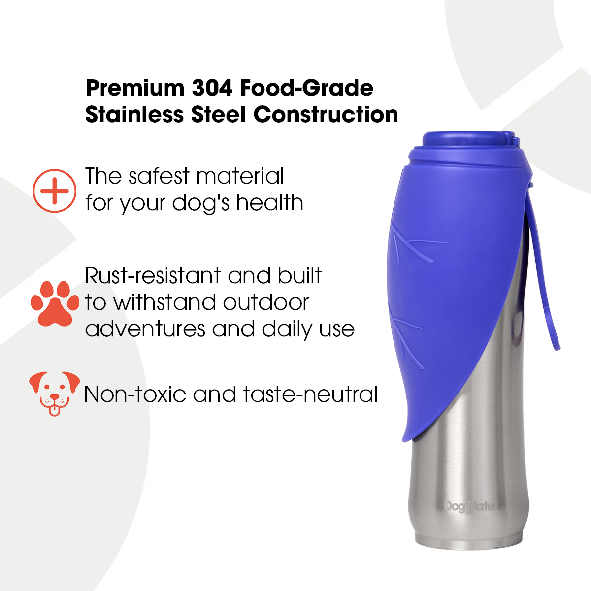 Dog Mate 800ml Insulated Stainless Steel Travel Flask