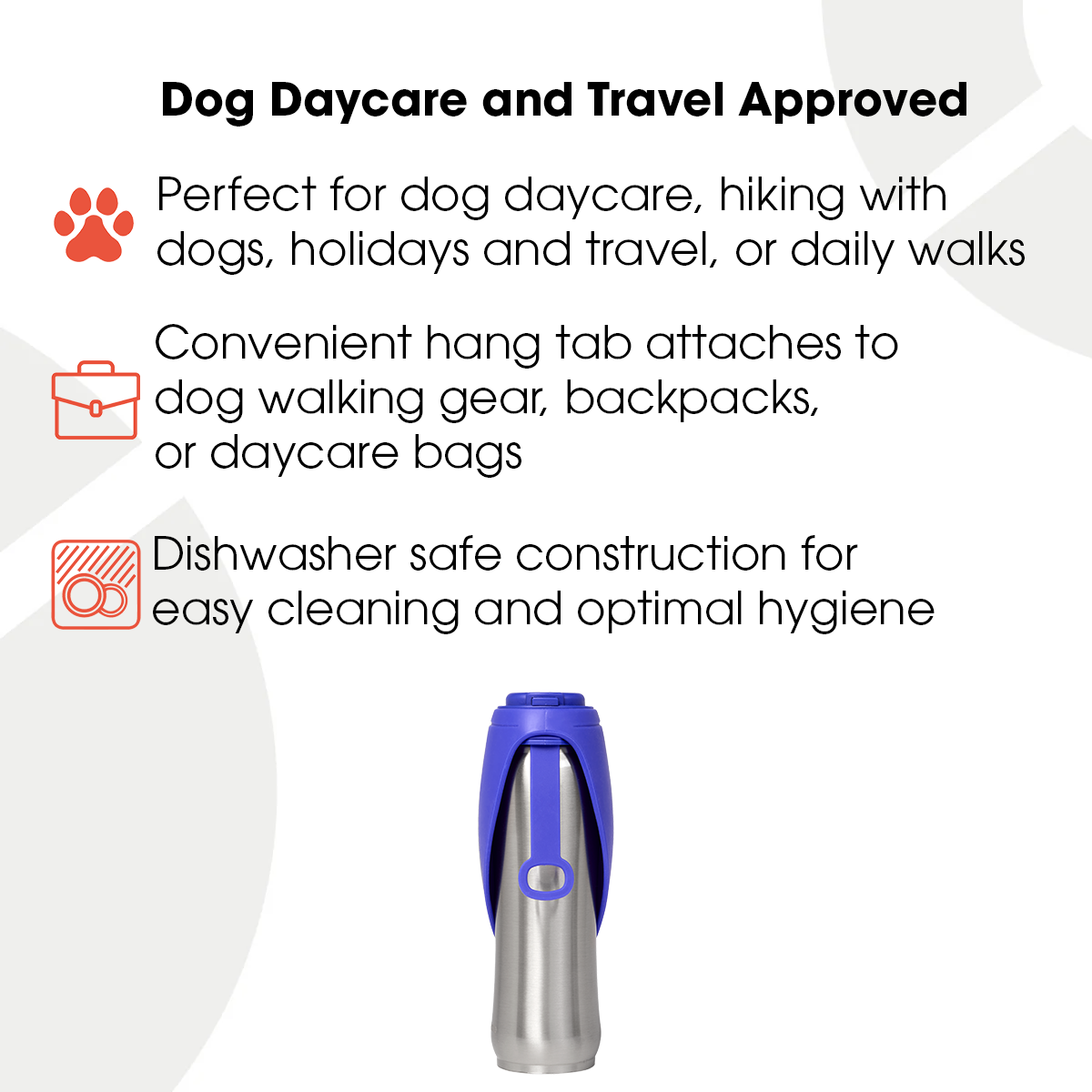 Dog Mate 800ml Insulated Stainless Steel Travel Flask
