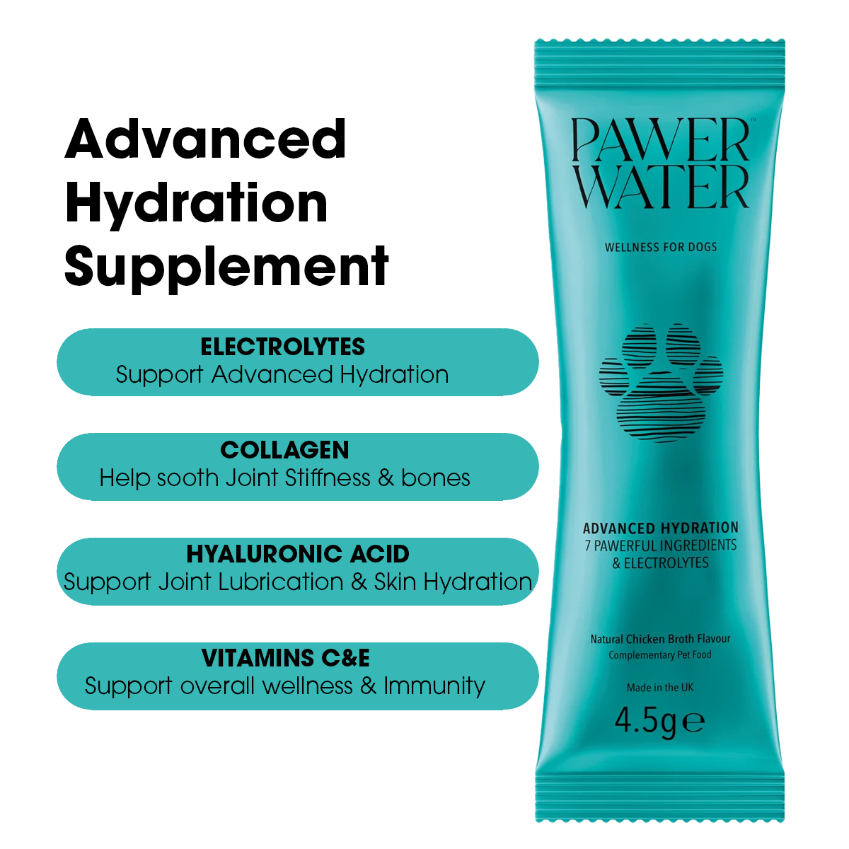 Pawer Water Joint Care & Glow Hydration Supplement (5 Sticks Pouch)