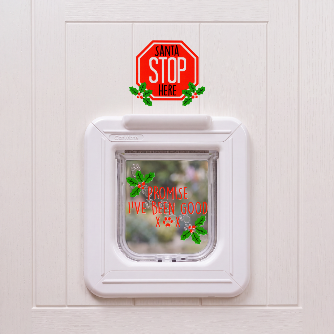 Cat Mate 355 Elite Microchip Cat Flap + Seasonal Sticker Set