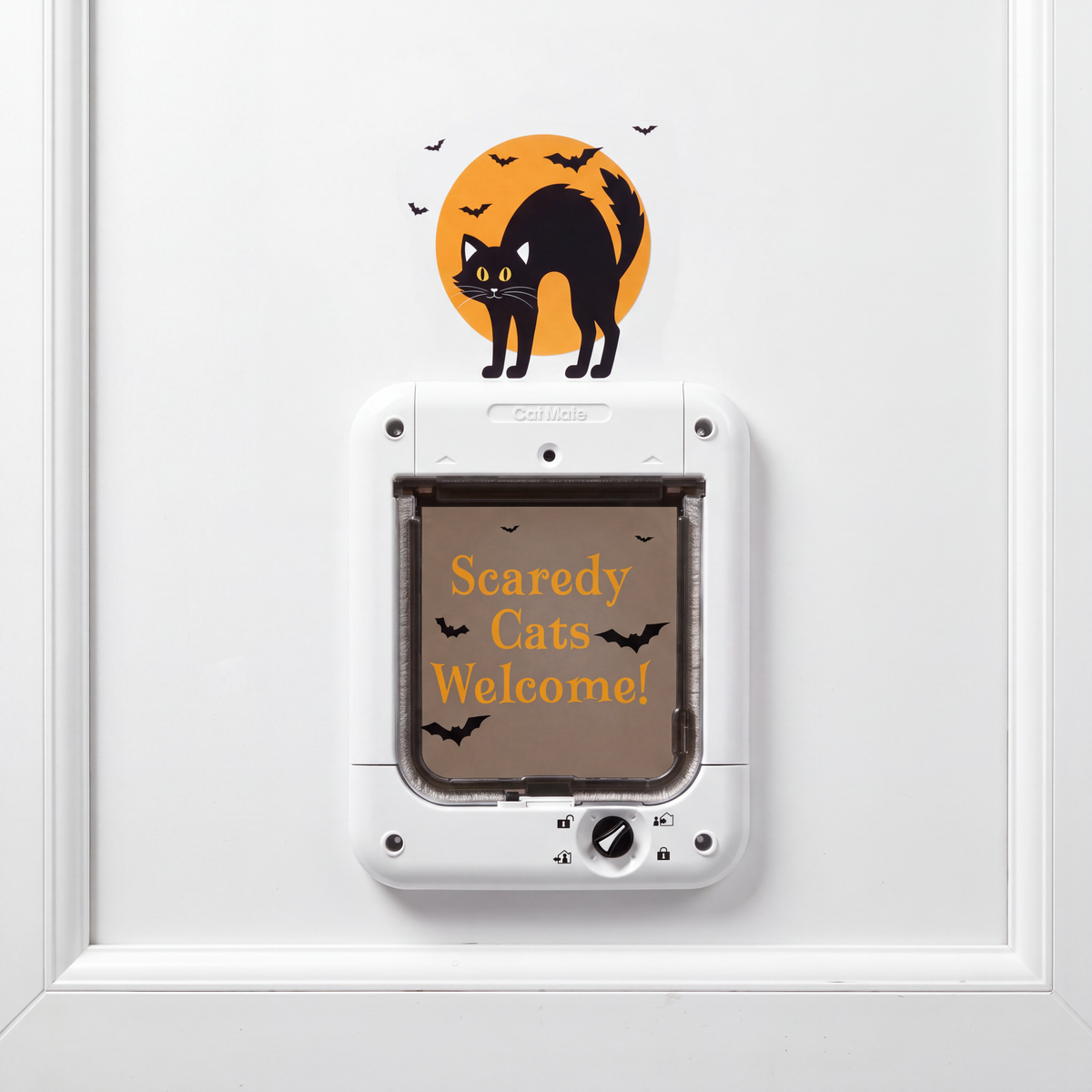 Cat Flap & Pet Door Vinyl Stickers – Halloween & Christmas Designs