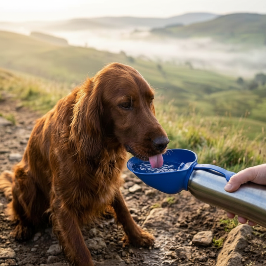 Insulated Stainless Steel Dog Water Bottle & Travel Bowl