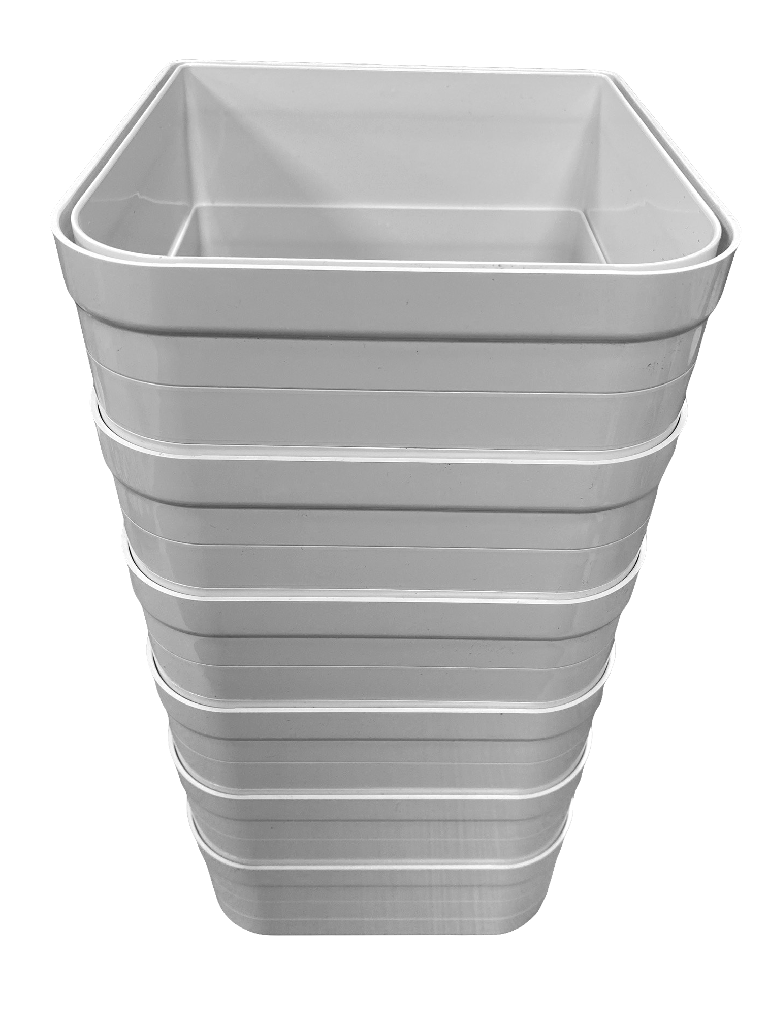 A stack of six Cat Mate wall liners against a clear background