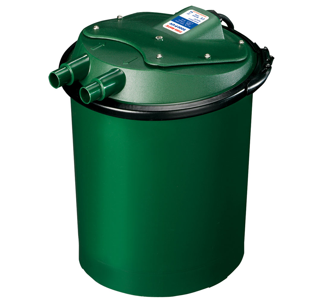 Pressurised pond deals filter with uv