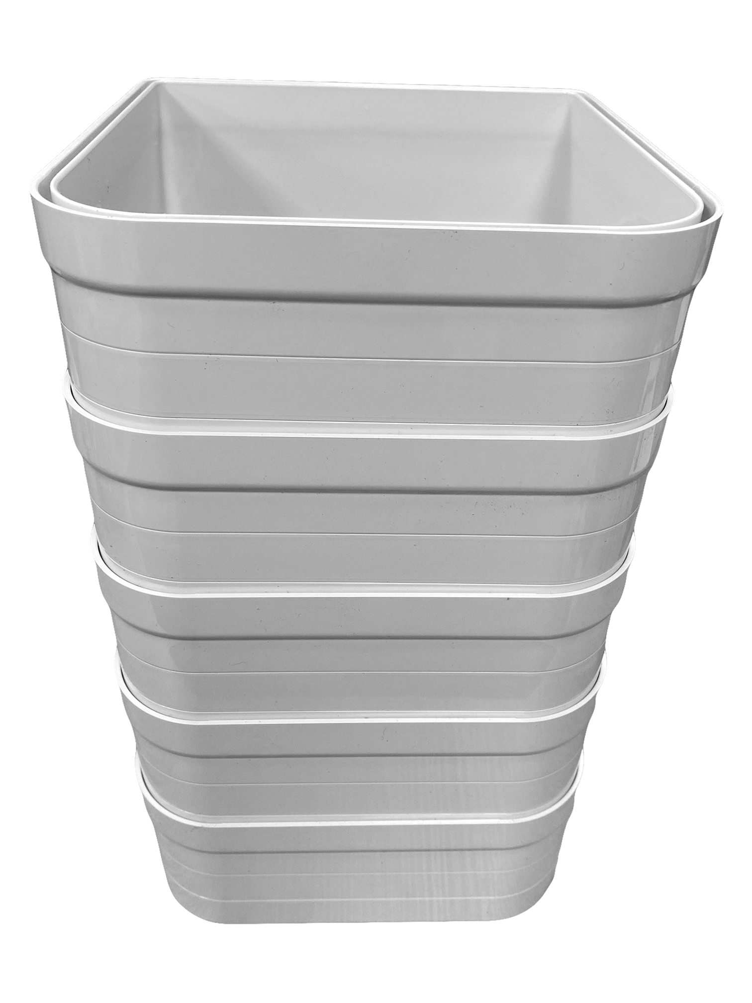 A stack of five Cat Mate wall liners on a clear background