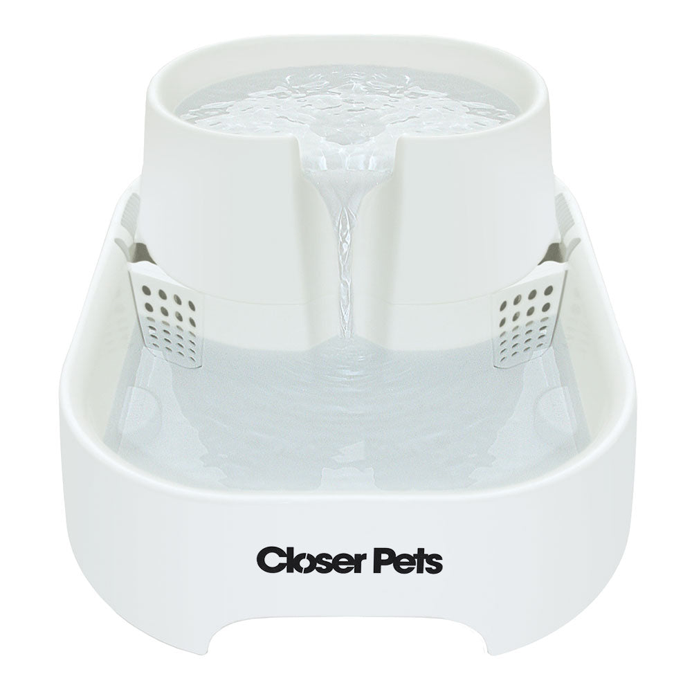 Closer Pets Large Two-level Six-litre Pet Fountain – White (CP 385)