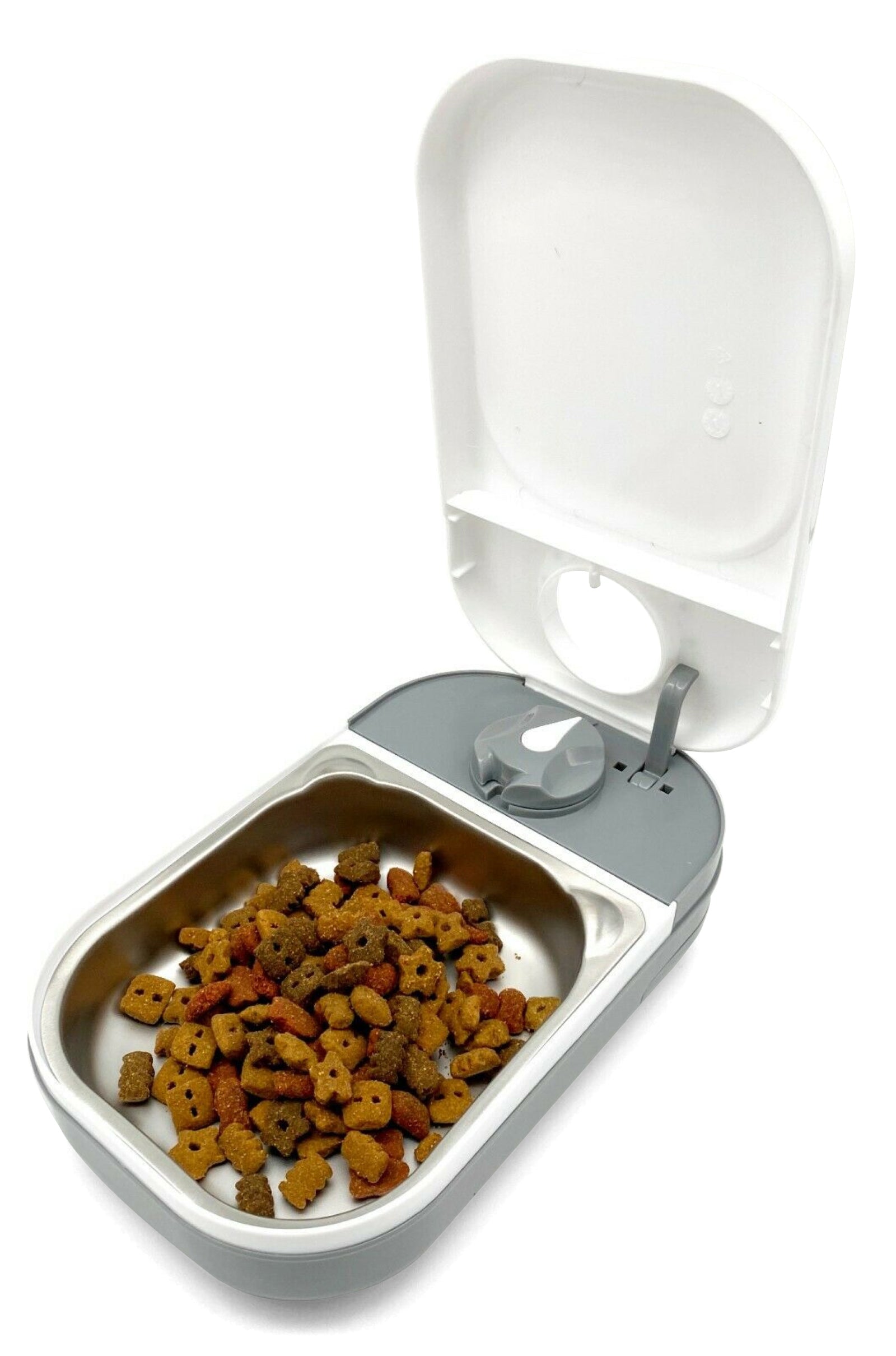 Closer Pets One-Meal Automatic Dry/Wet Food Pet Feeder with Stainless Steel Bowl Inserts (C100)