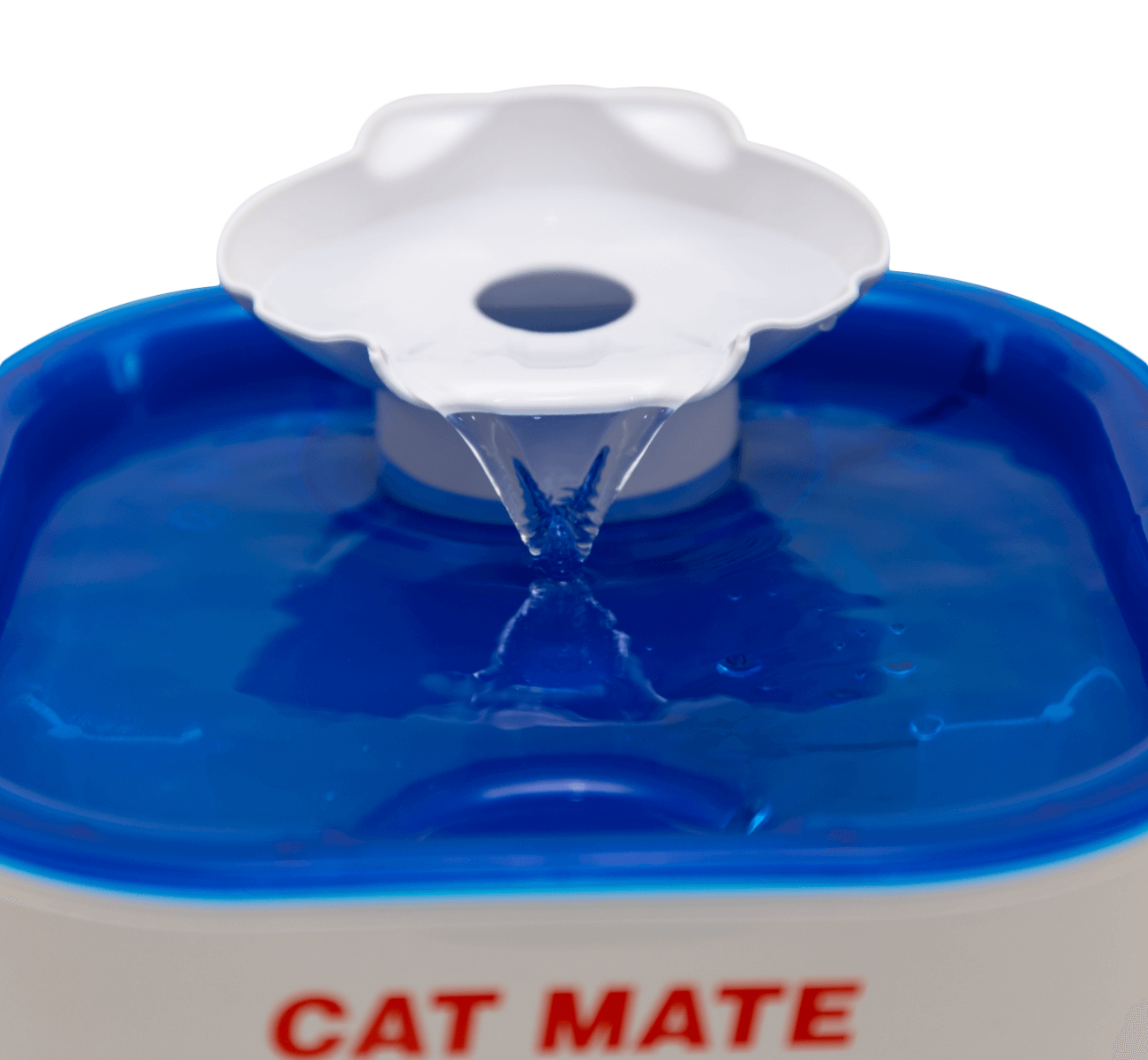 Cat Mate Blue Bowl Two-level Three-litre Shell Pet Fountain with Fountain Maintenance Kit (418)