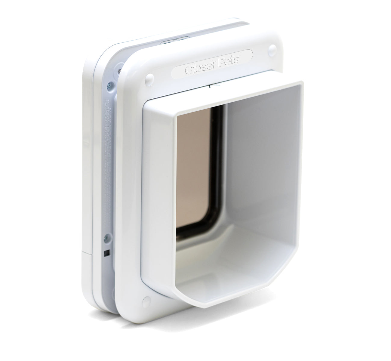 Closer Pets Microchip-activated Weatherproof Flap/Door with Manual Lock – White (CP360W)