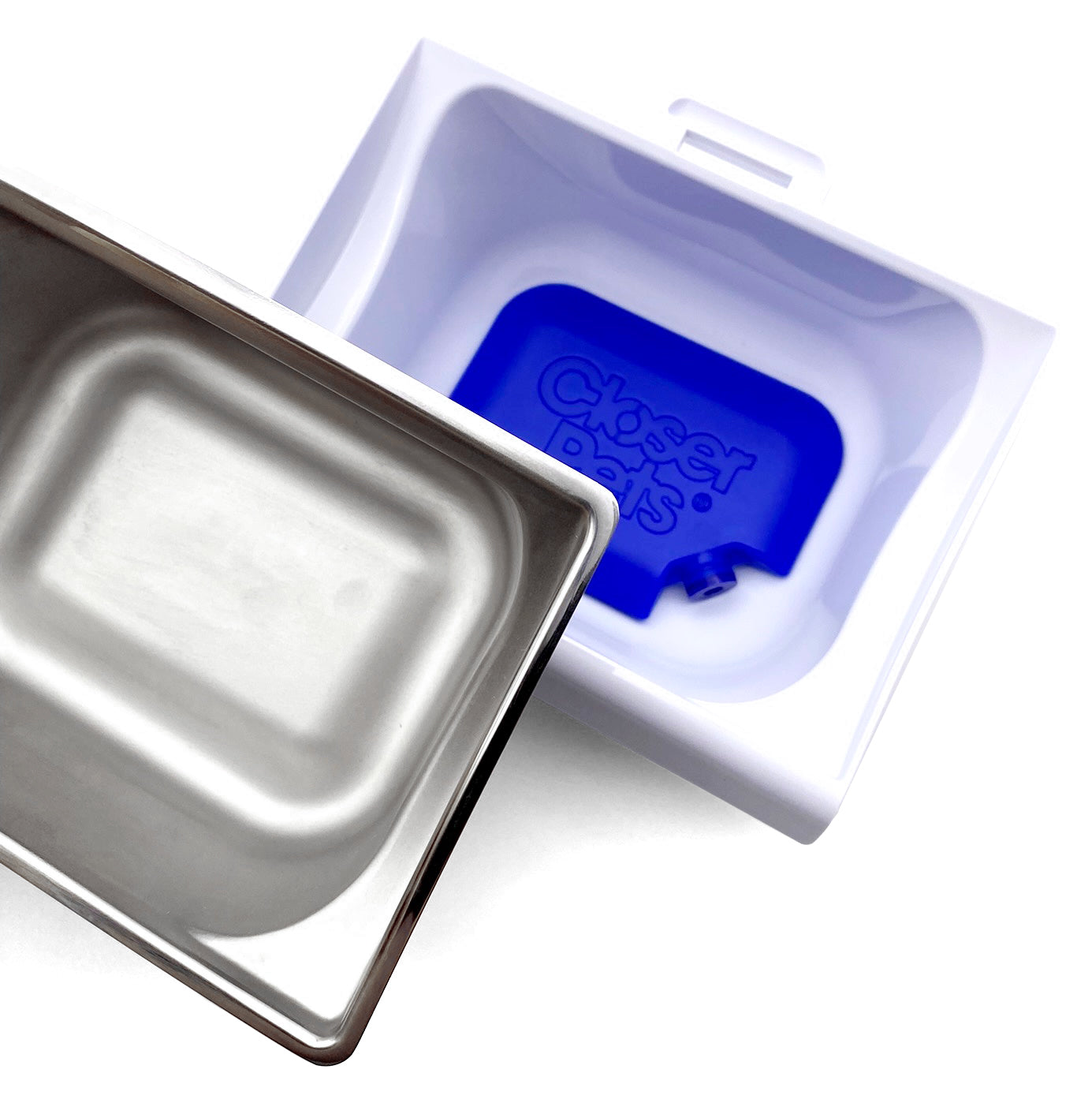 Stainless Steel Bowl Inserts x 2 for Closer Pets MiBowl Automatic Microchip Pet Feeder (CP504)