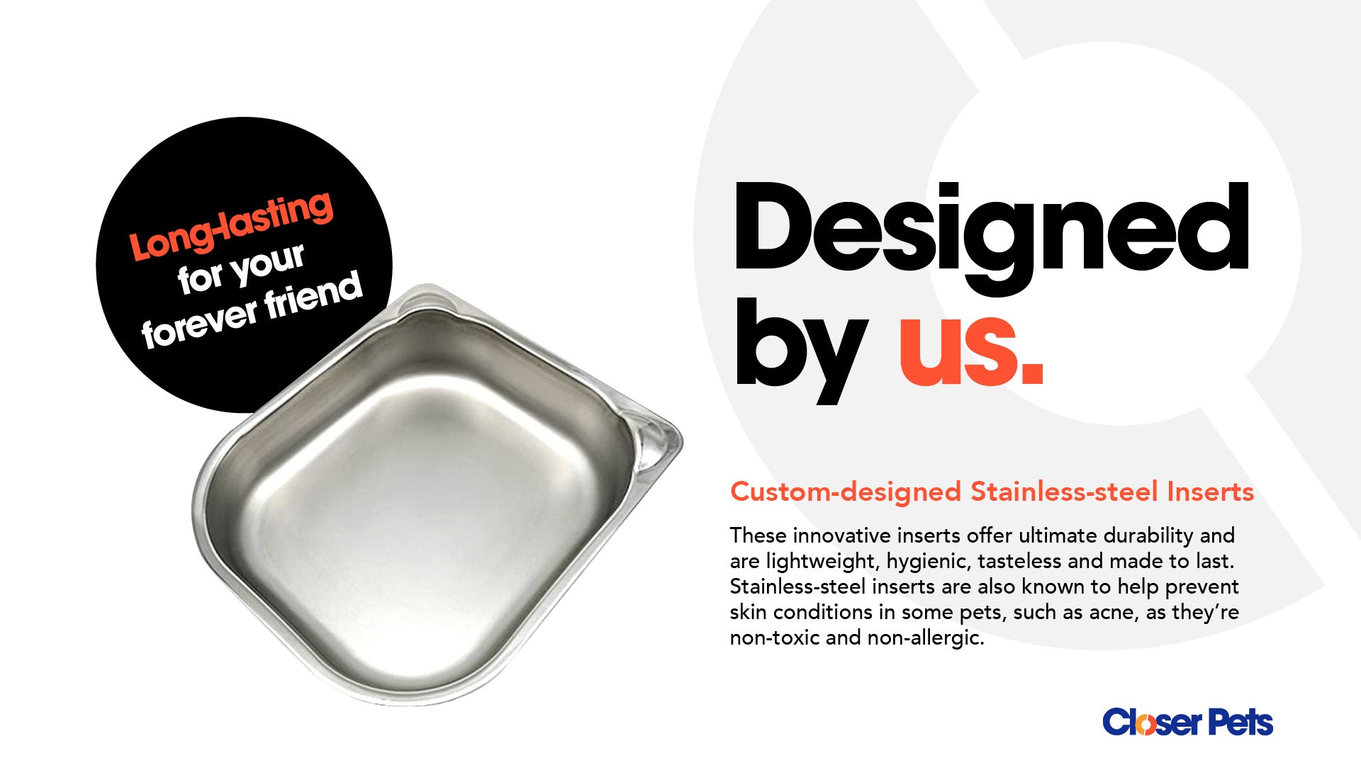 Closer Pets One-Meal Automatic Dry/Wet Food Pet Feeder with Stainless Steel Bowl Inserts (C100)