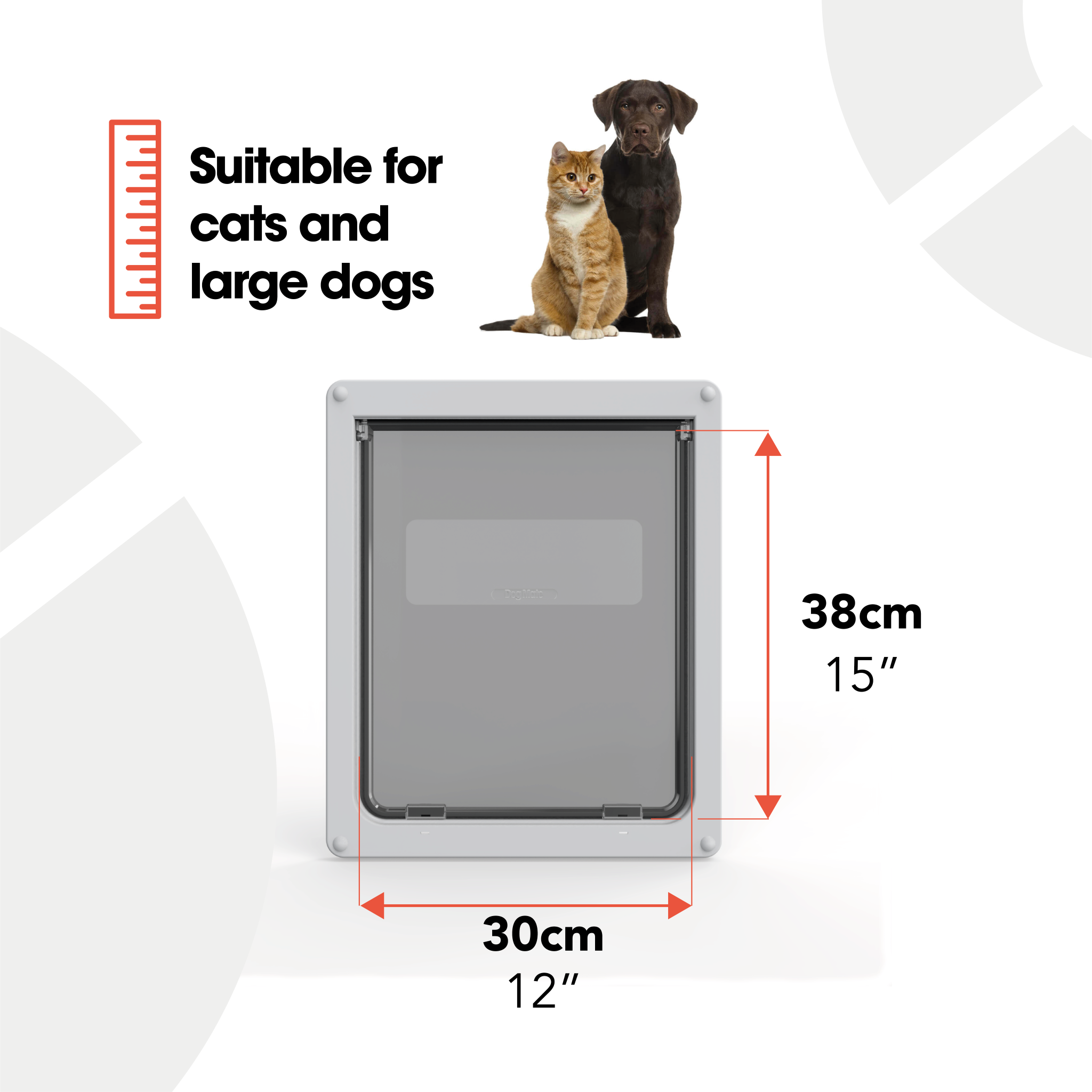 Dog Mate Large Dog Door – White (216W)