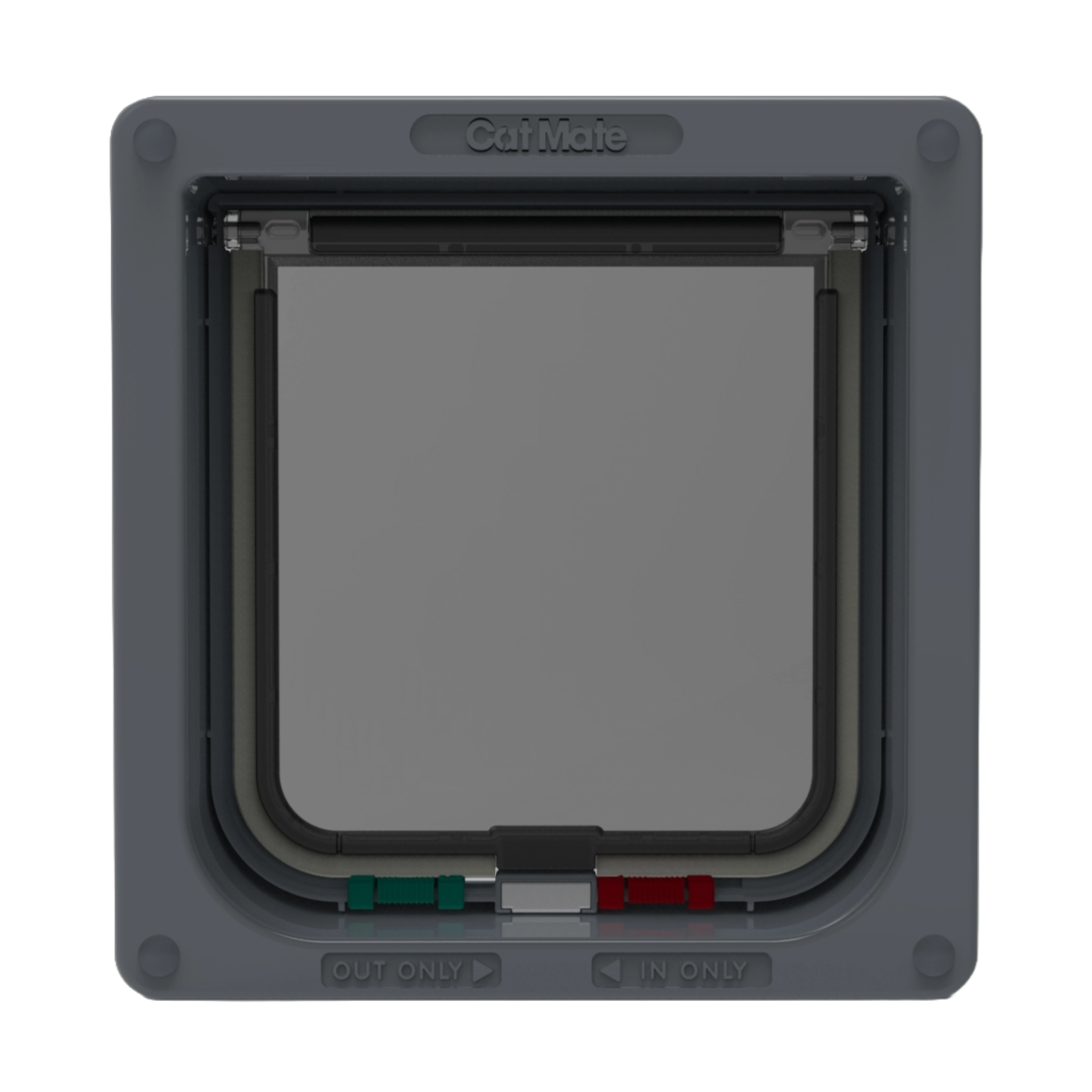 Cat Mate 4-Way-Locking Cat Flap with Door Liner to 50mm (2 inches) – Grey (235G)