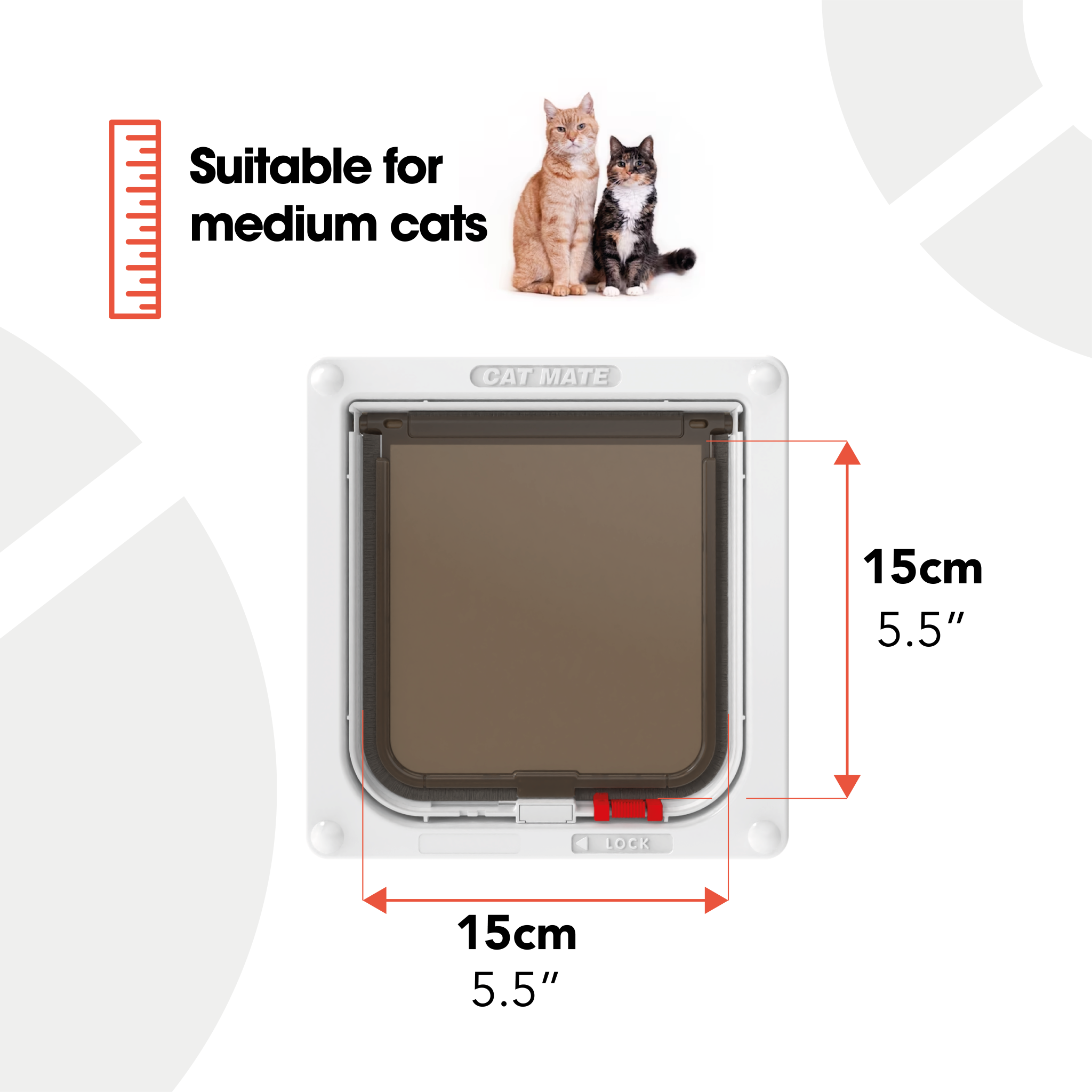 Cat Mate Lockable Cat Flap White (304W)