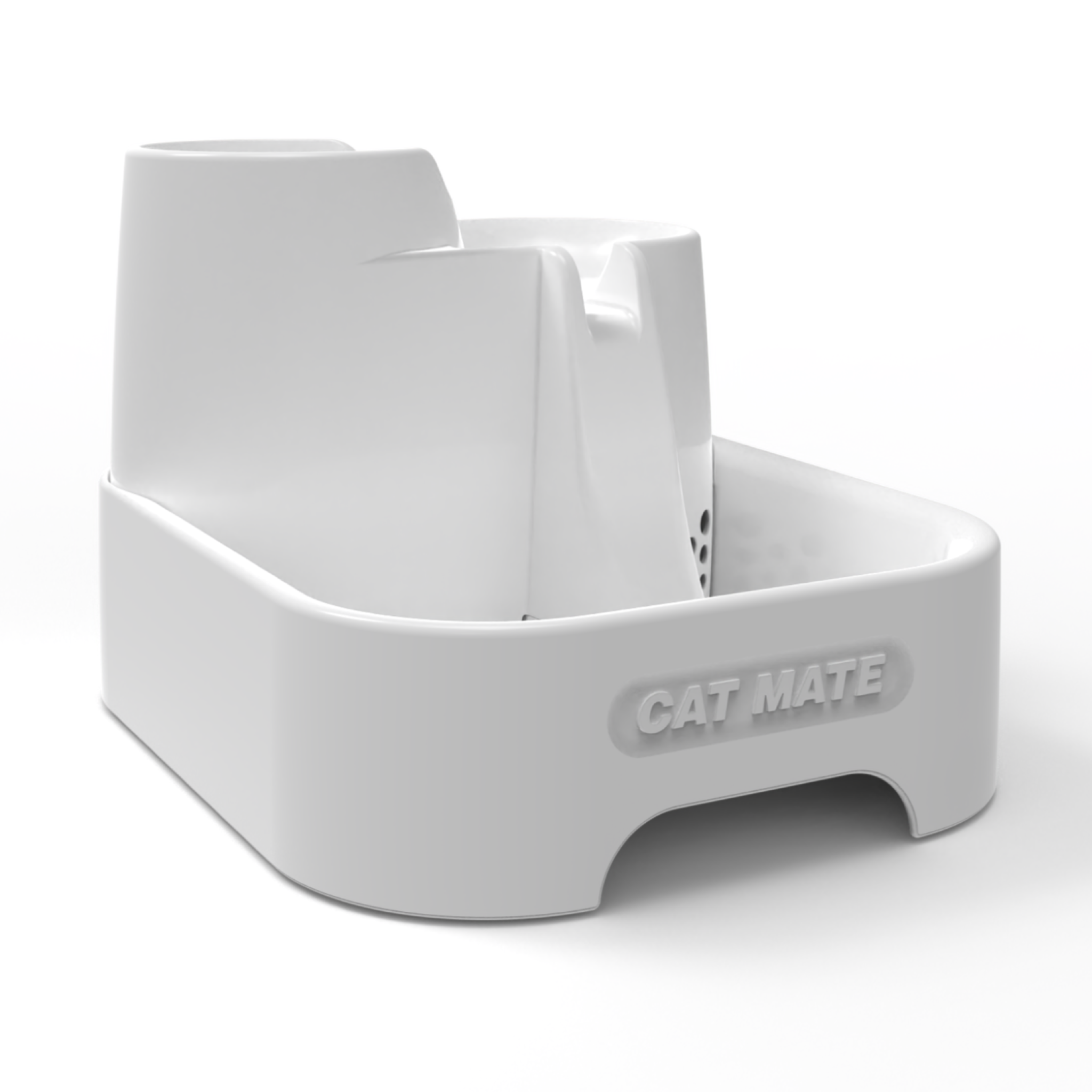 Cat Mate Three-level Cat & Small Dog Pet Water Drinking Fountain White (335W)