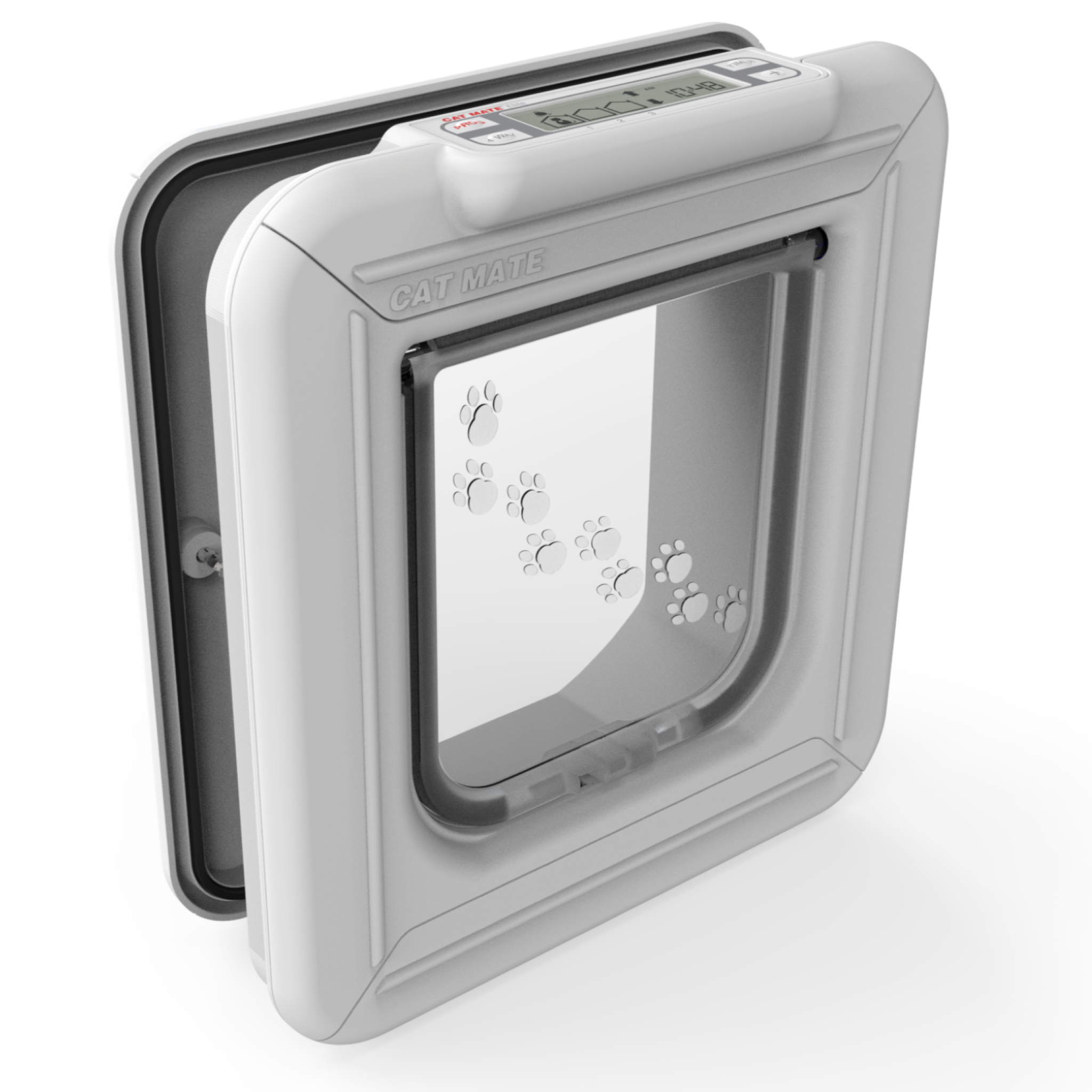 Cat Mate Elite Microchip Cat Flap with Timer Control – White (355W)