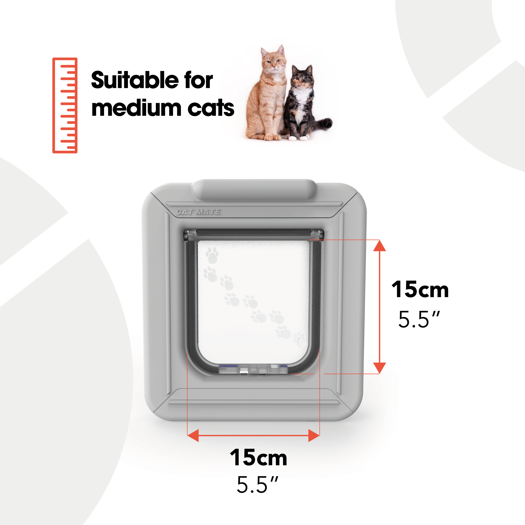 Cat Mate Elite Microchip Cat Flap with Timer Control – White (355W)