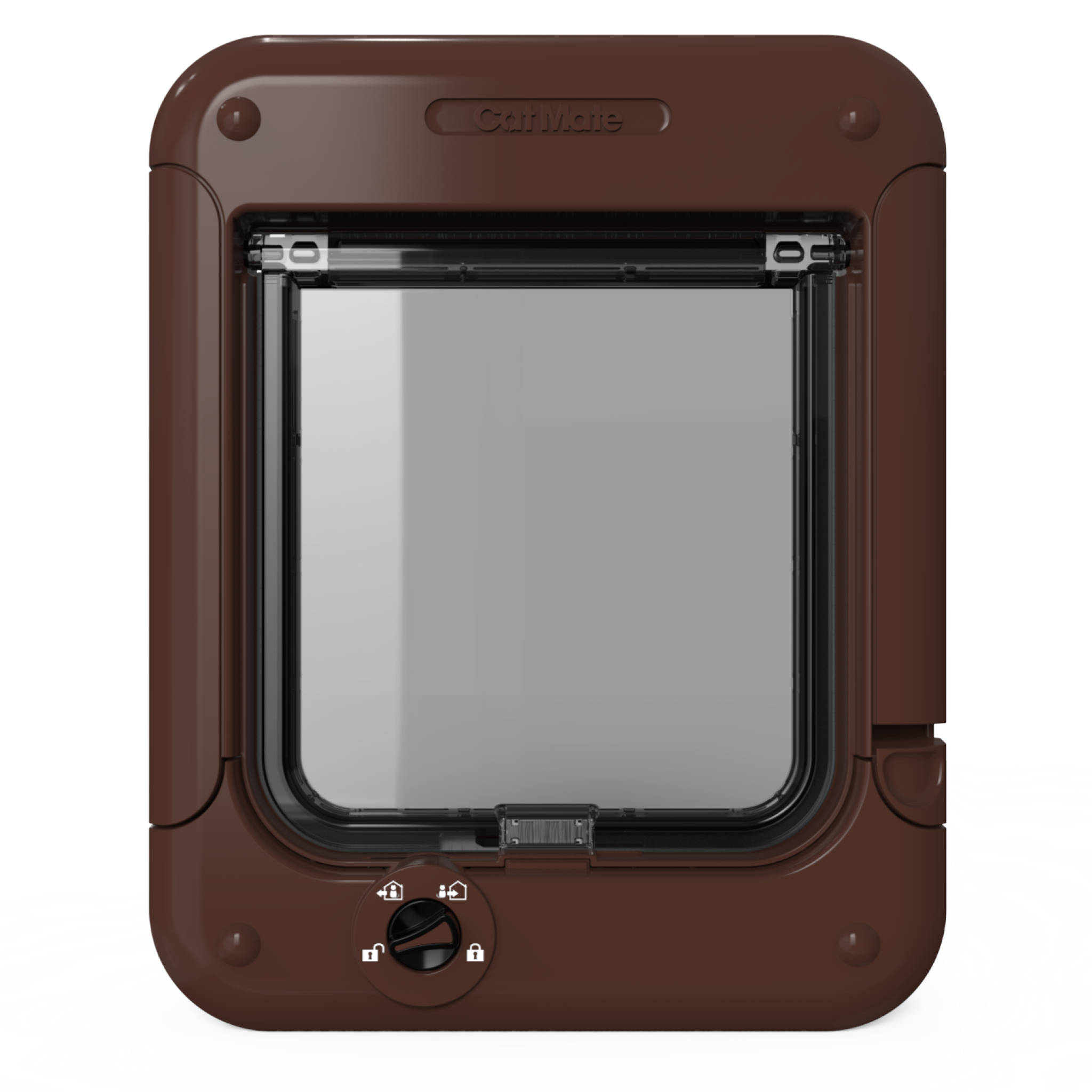 Cat Mate Rotary 4-Way-Locking Cat Flap – Brown (358B)