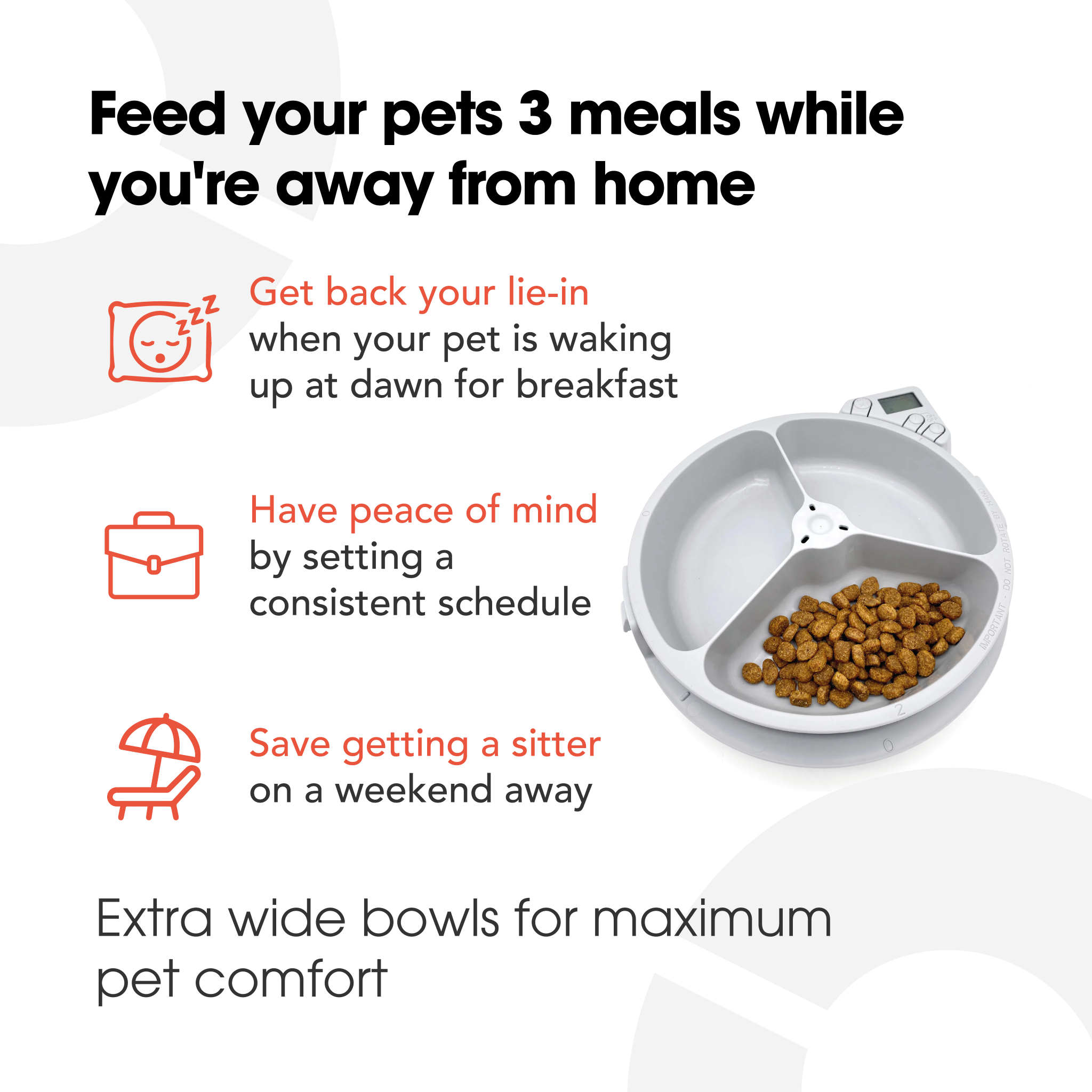 Cat Mate Three-meal Automatic Pet Feeder with Digital Timer (C300)