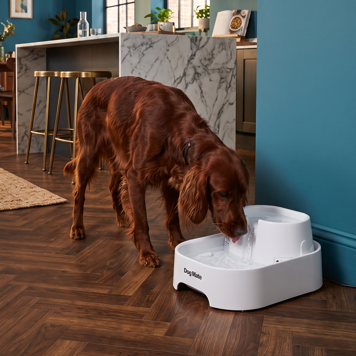 Dog Mate Large Two-level Six-litre Pet Fountain – White (385)