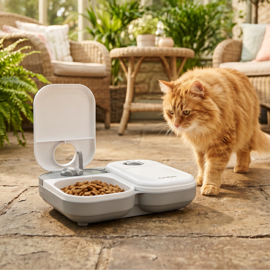 Cat Mate Two-meal Automatic Dry/Wet Food Pet Feeder (C200)