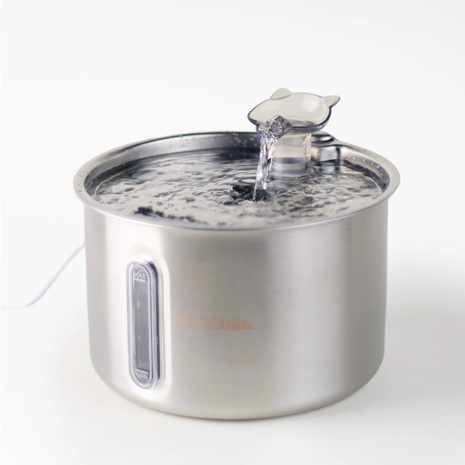 Cat Mate 2.2 Litre Stainless Steel Corded Cat Water Fountain