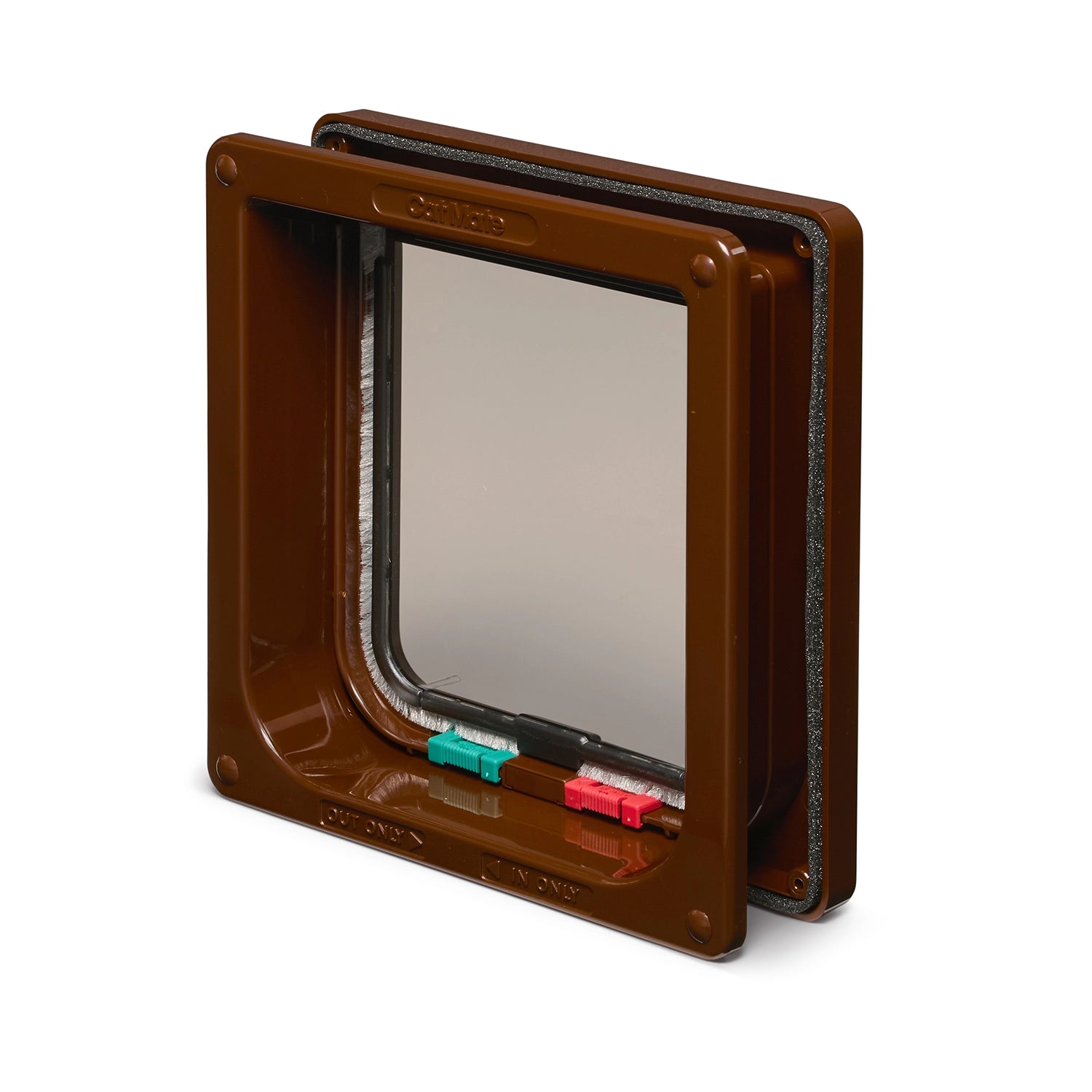 Cat Mate 4-Way-Locking Cat Flap with Liner to 50mm (2 inches) – Brown (235B)