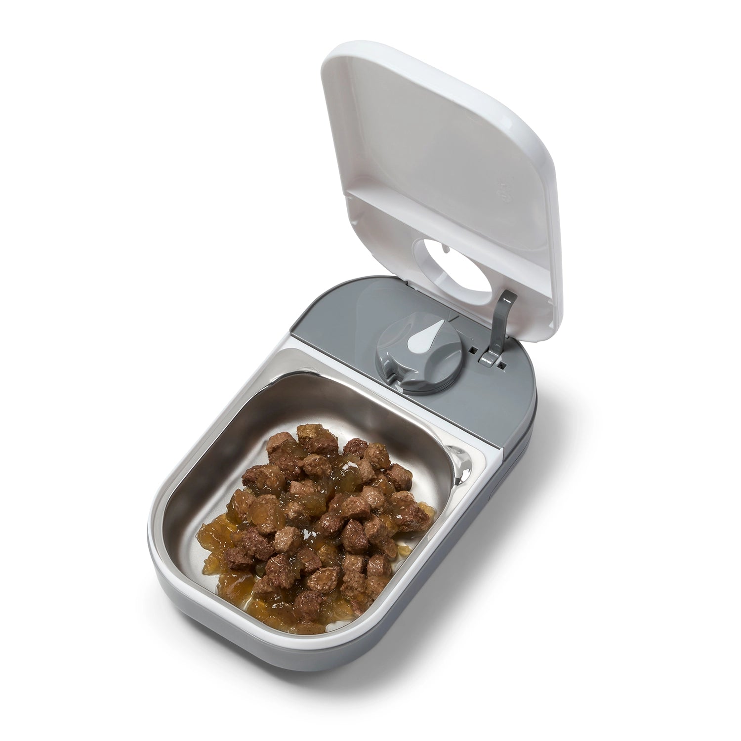 Closer Pets One-Meal Automatic Dry/Wet Food Pet Feeder with Stainless Steel Bowl Inserts (C100)