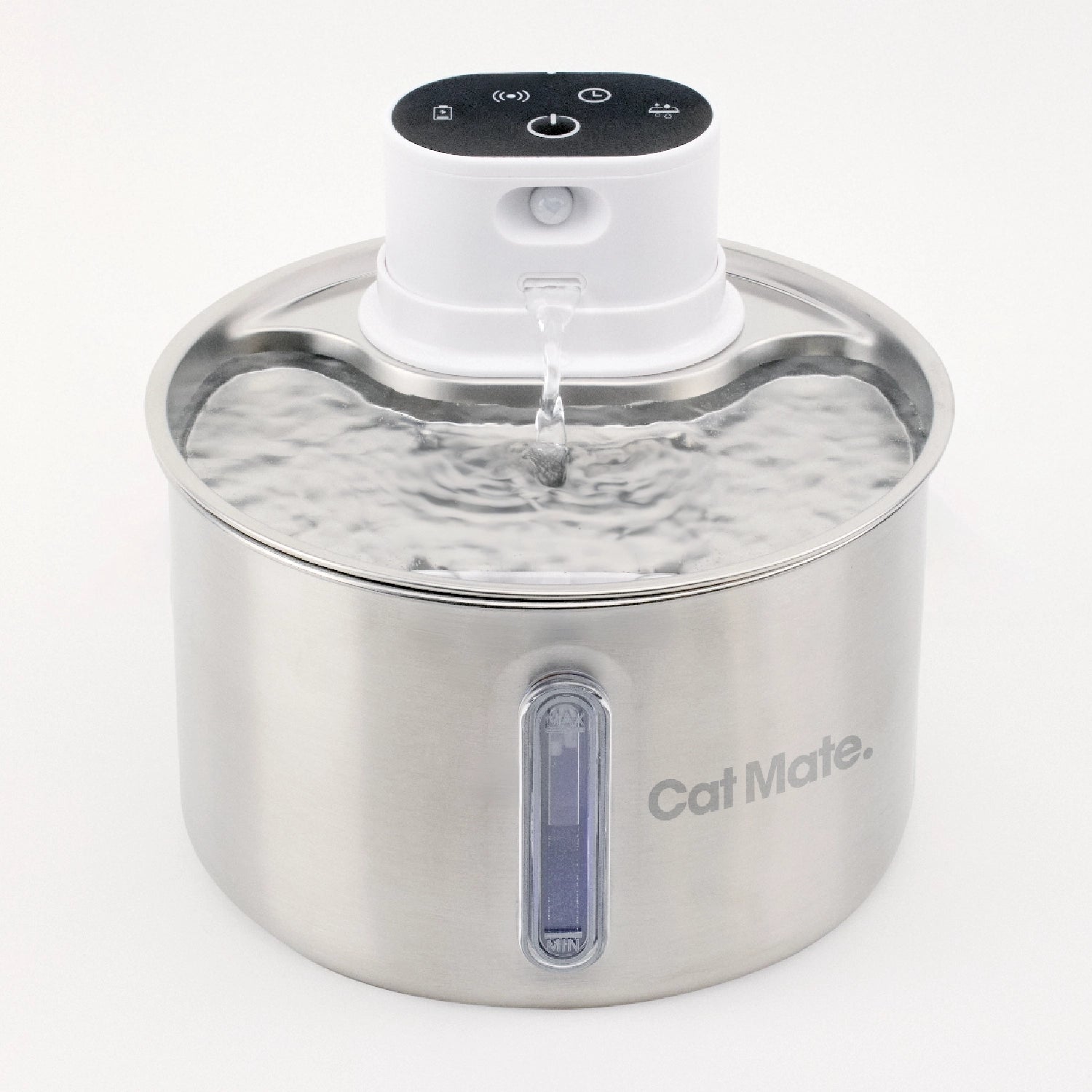 ** Pre-Order - Shipping From 26th March** Cat Mate 2.2 Litre Stainless Steel Cordless Cat Water Fountain