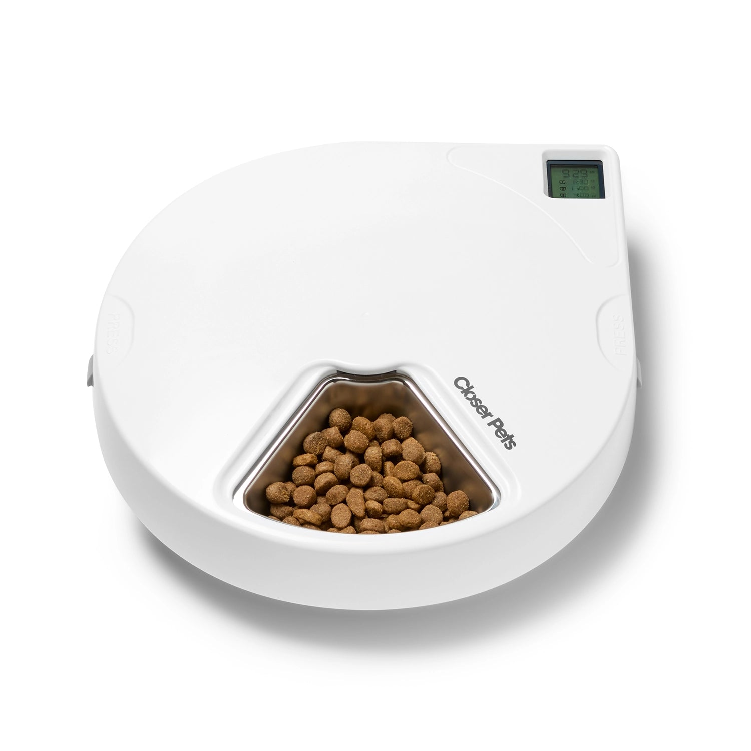 Closer Pets Five-Meal Automatic Pet Feeder with Stainless Steel Bowl Inserts (C500)