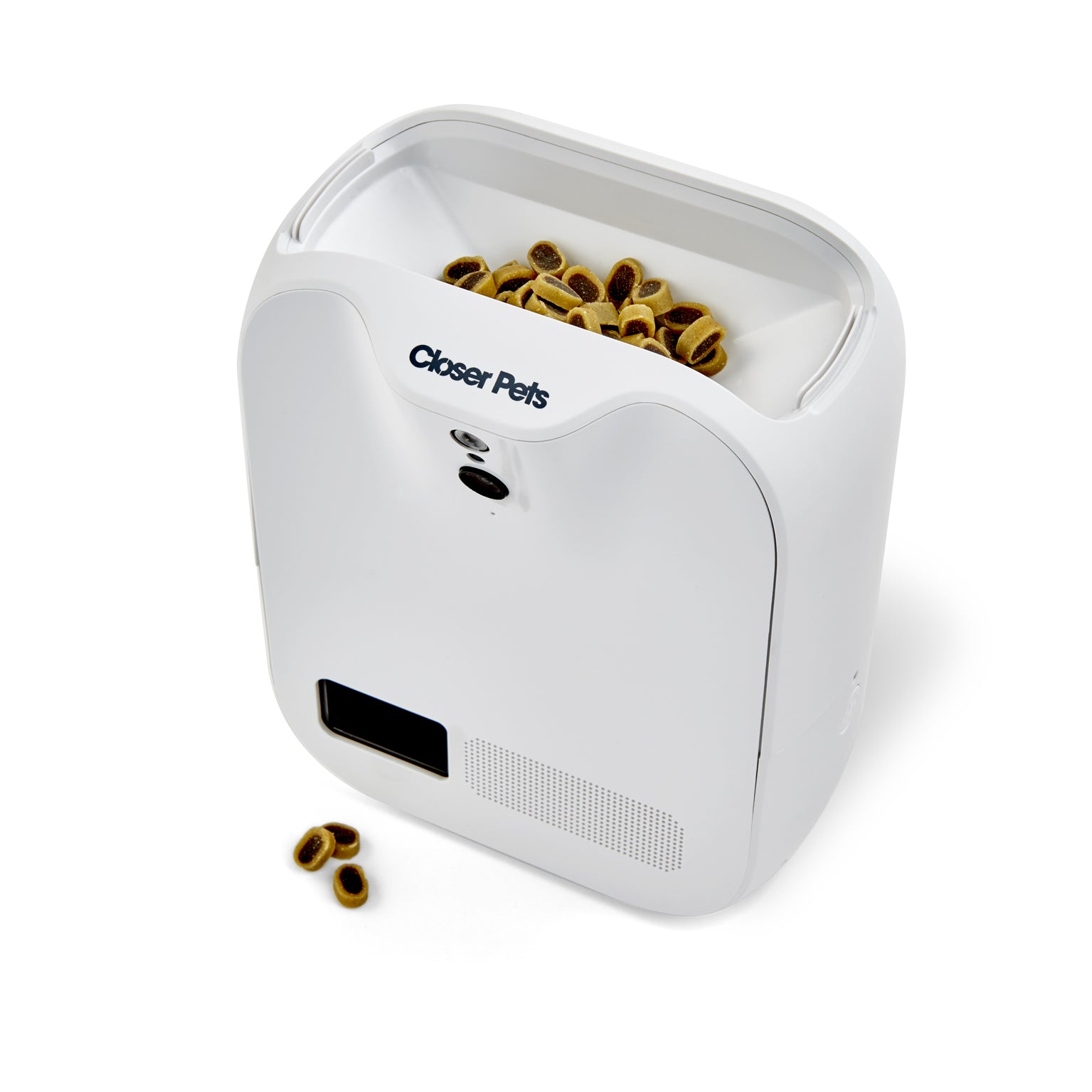 Automatic dog treat outlet dispenser with camera