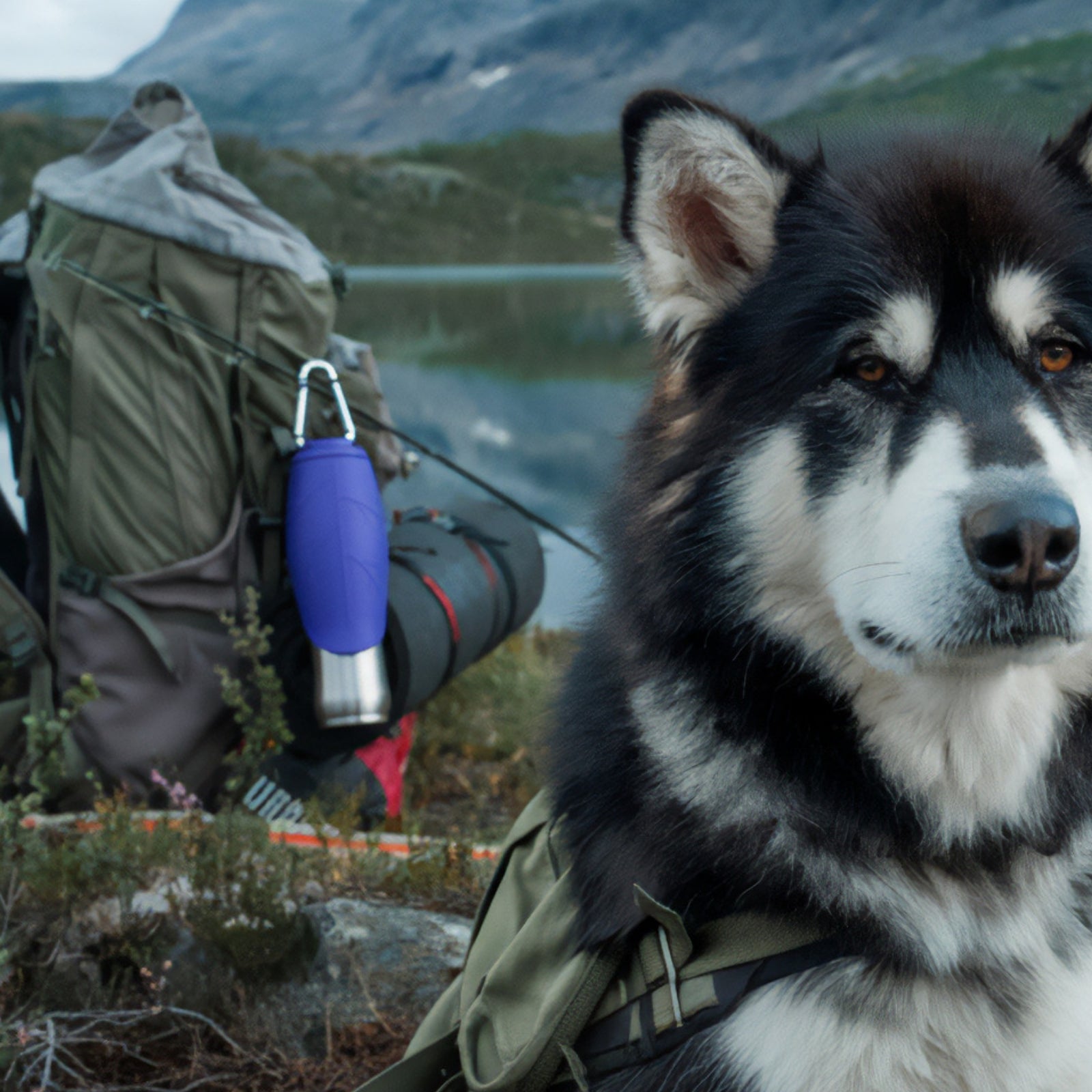 Insulated Stainless Steel Dog Water Bottle & Travel Bowl