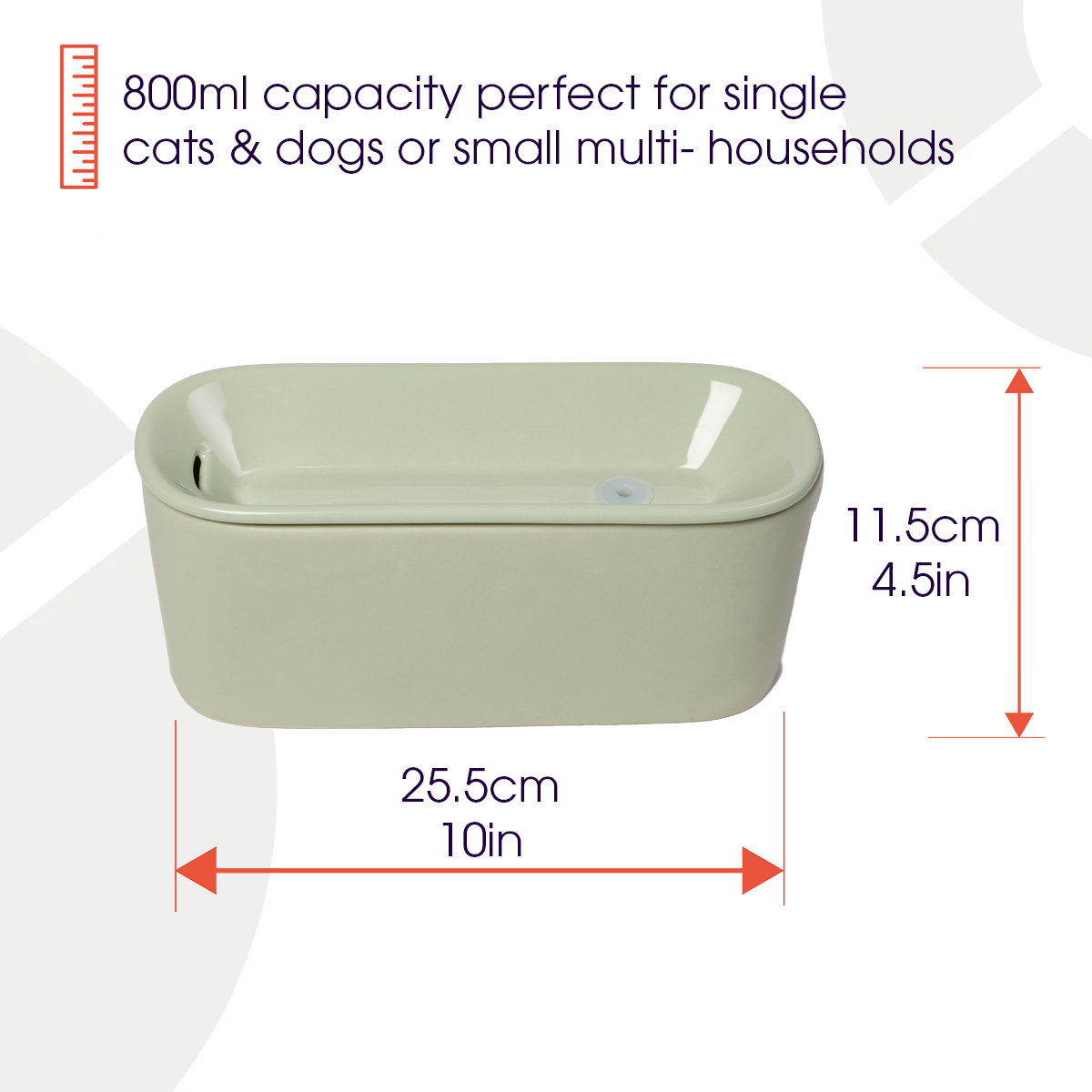 Cat Mate 800 ml USB Ceramic Cat Water Fountain 
