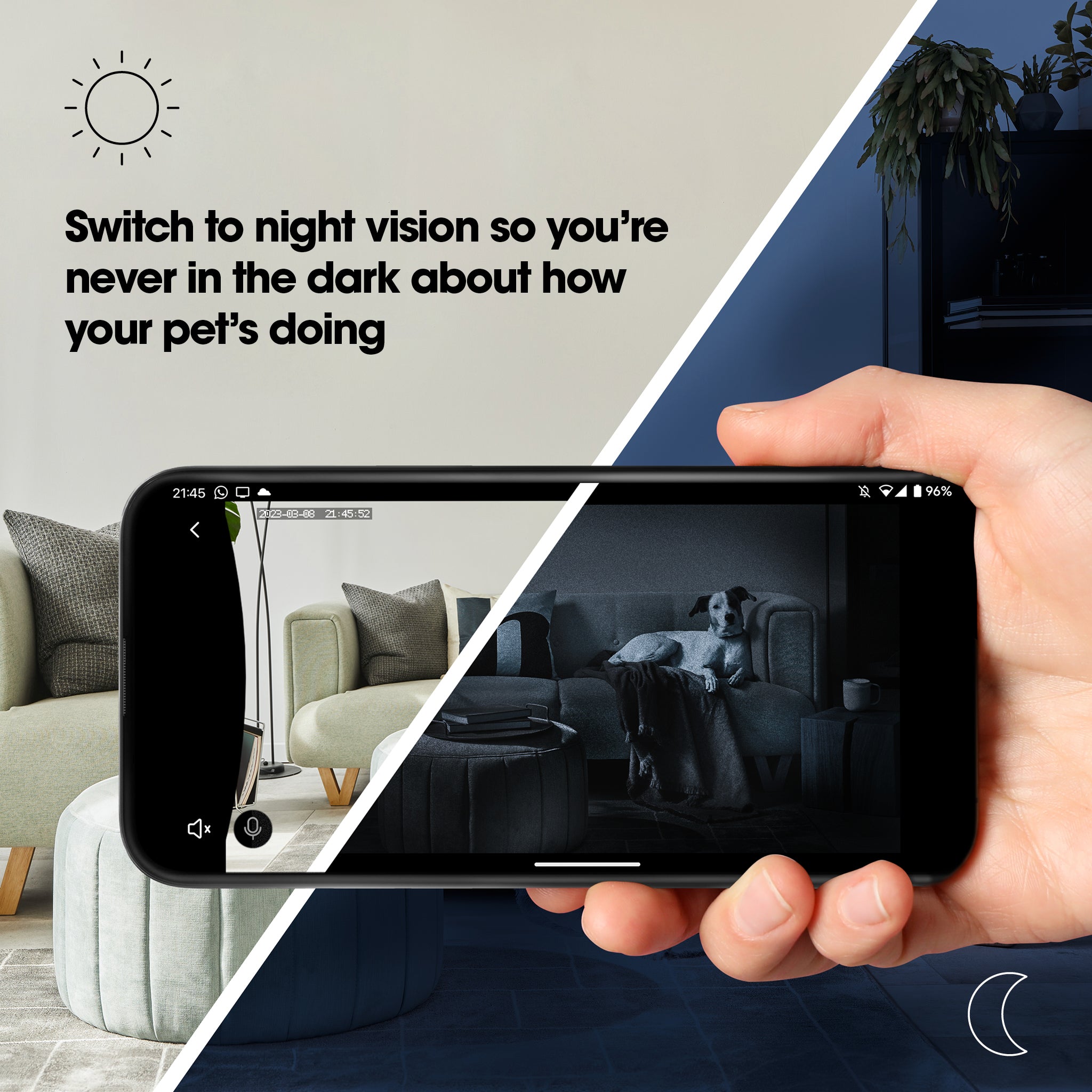 Night vision hot sale pet camera