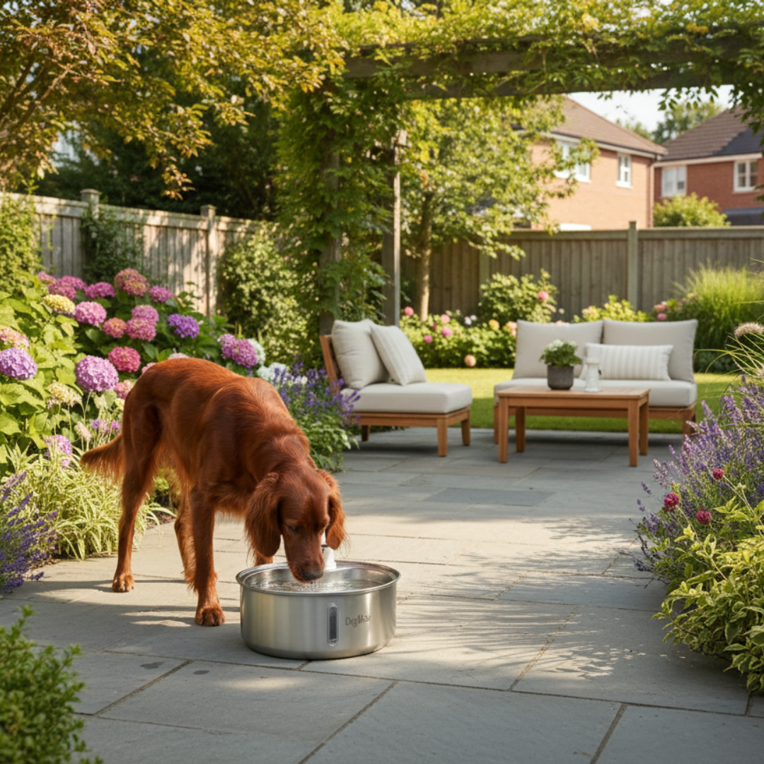 Dog Mate 8 Litre Stainless Steel Cordless Pet Water Fountain
