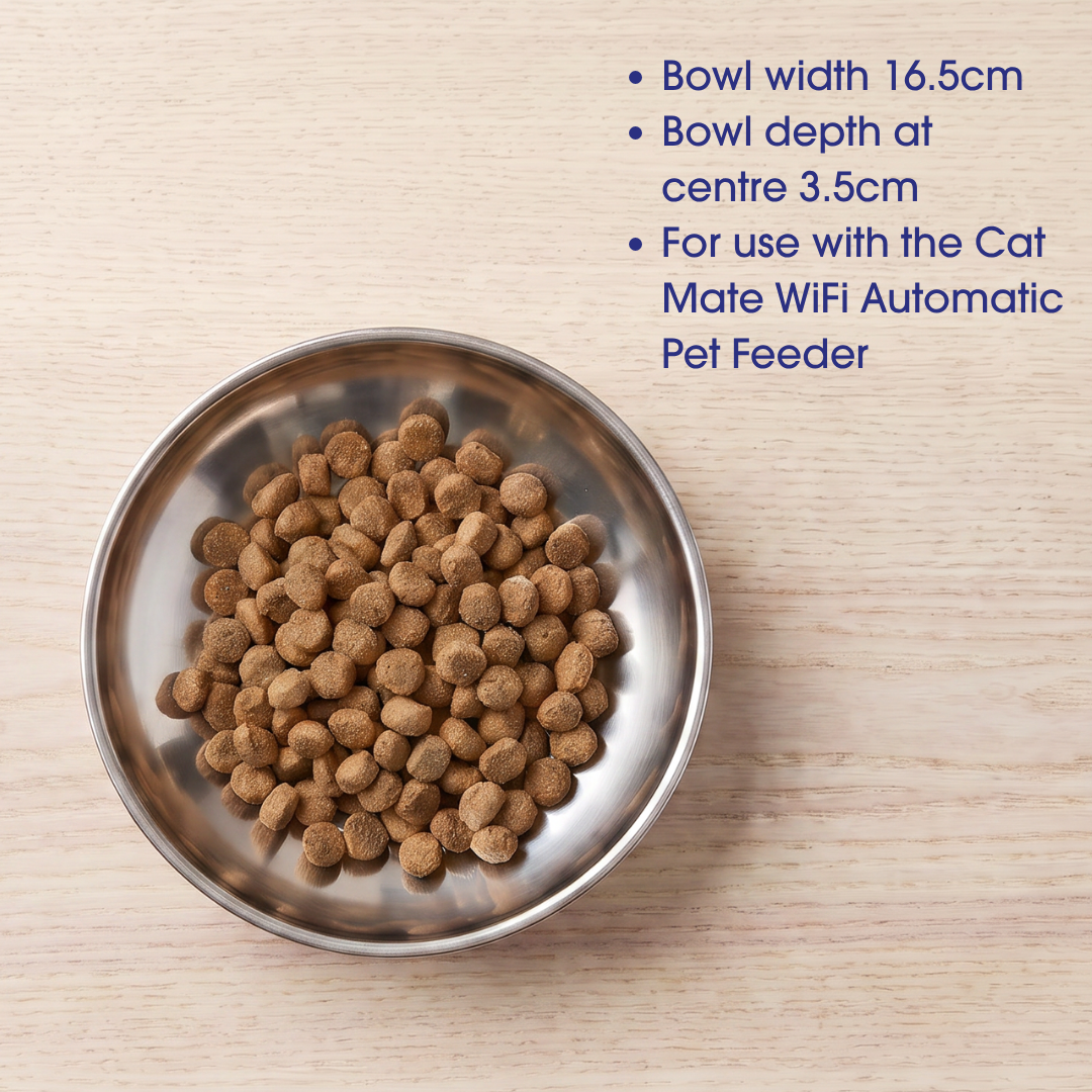 Cat Mate Wi-Fi Automatic Pet Feeder Replacement Stainless Steel Bowl
