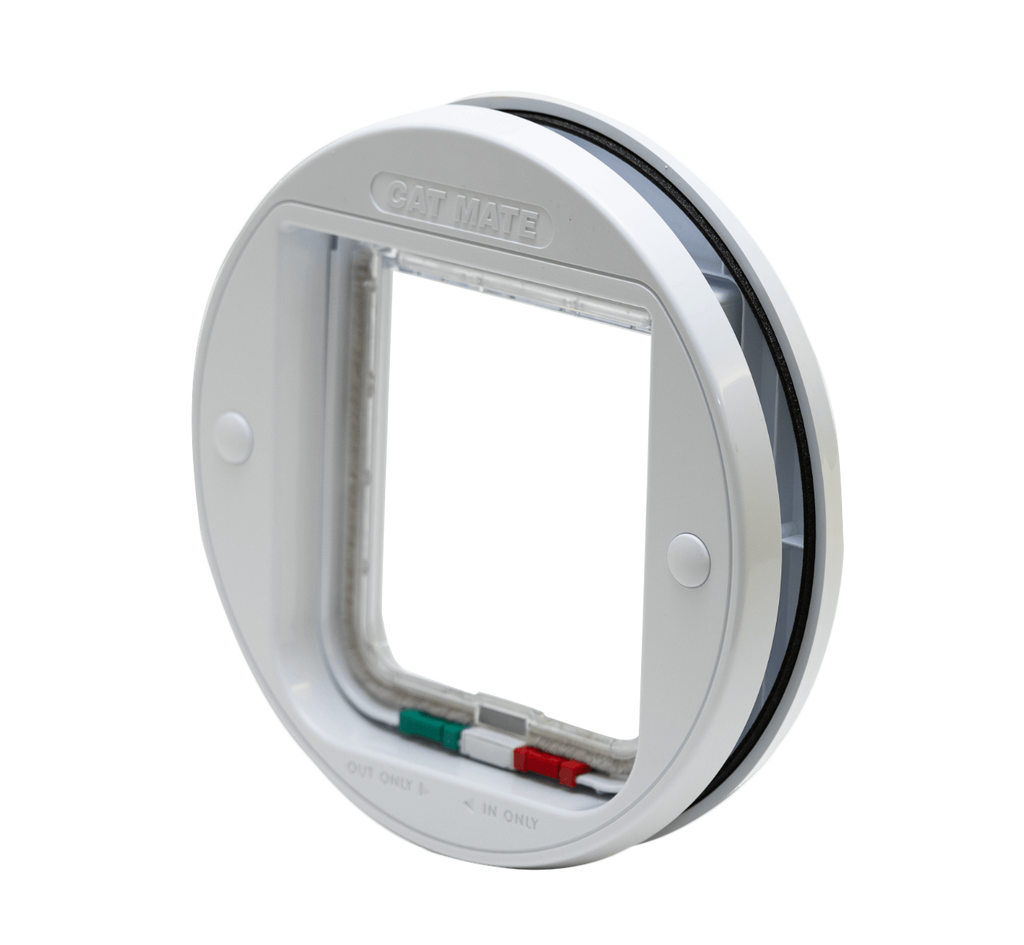 Cat Mate Glass Fitting Cat Flap White 210W