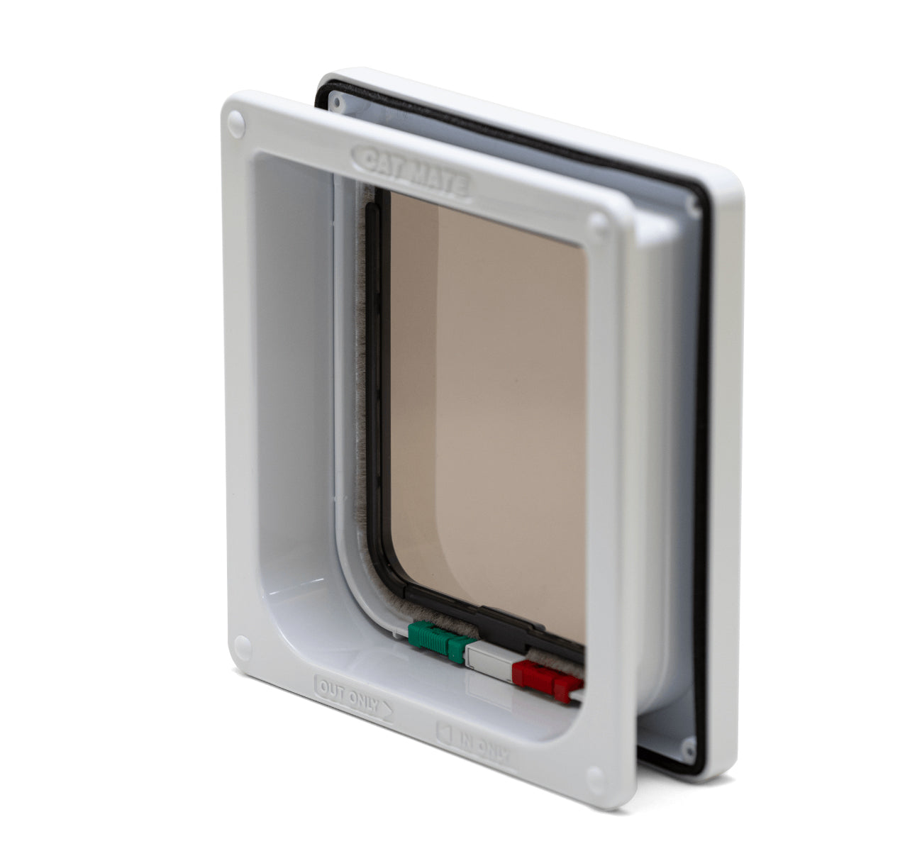 Cat Mate 4-Way-Locking Cat Flap with Door Liner to 50mm (2 inches) – White (235W)