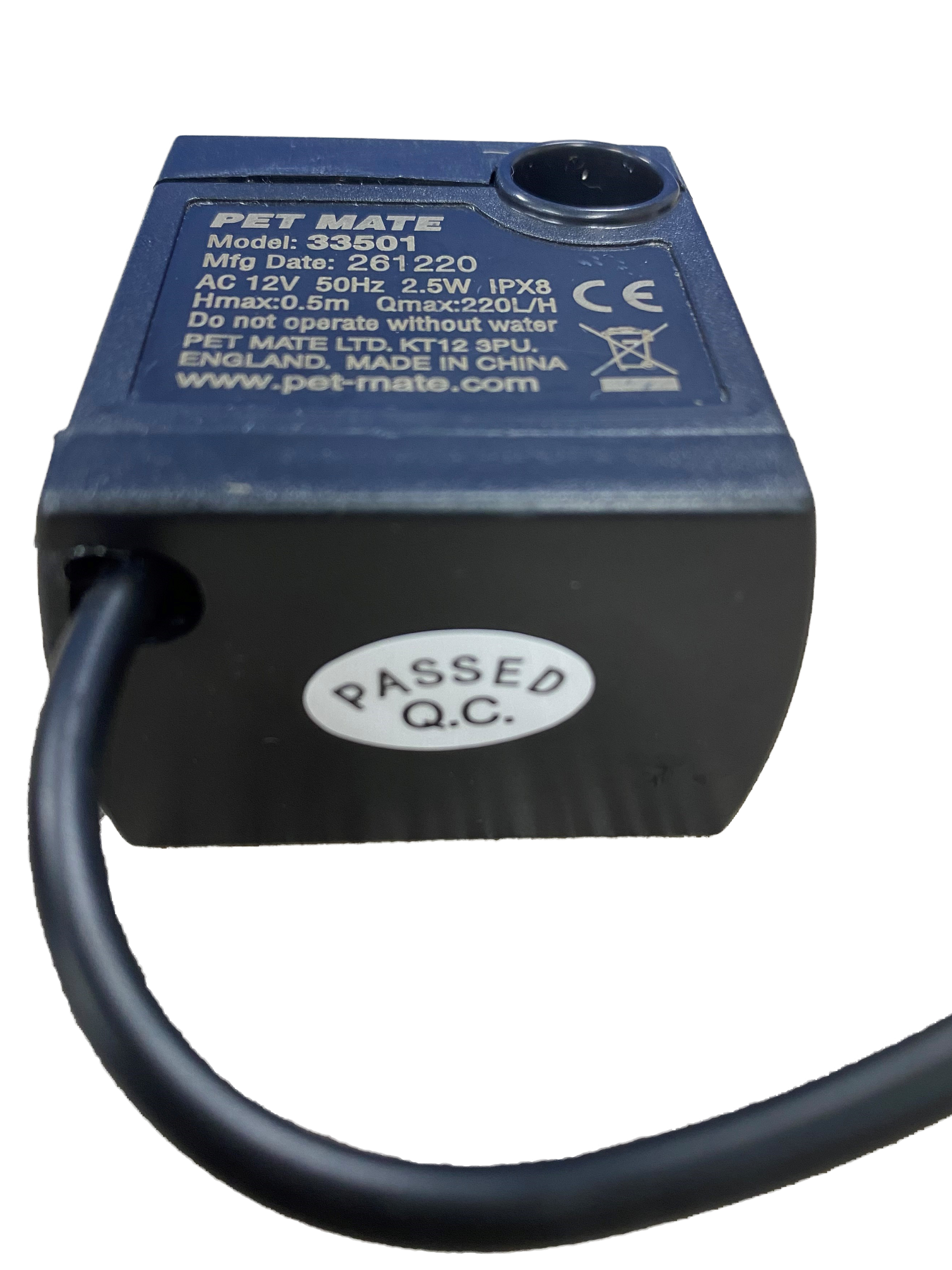 Replacement Pump Cat Mate and Dog Mate Pet Fountain 354