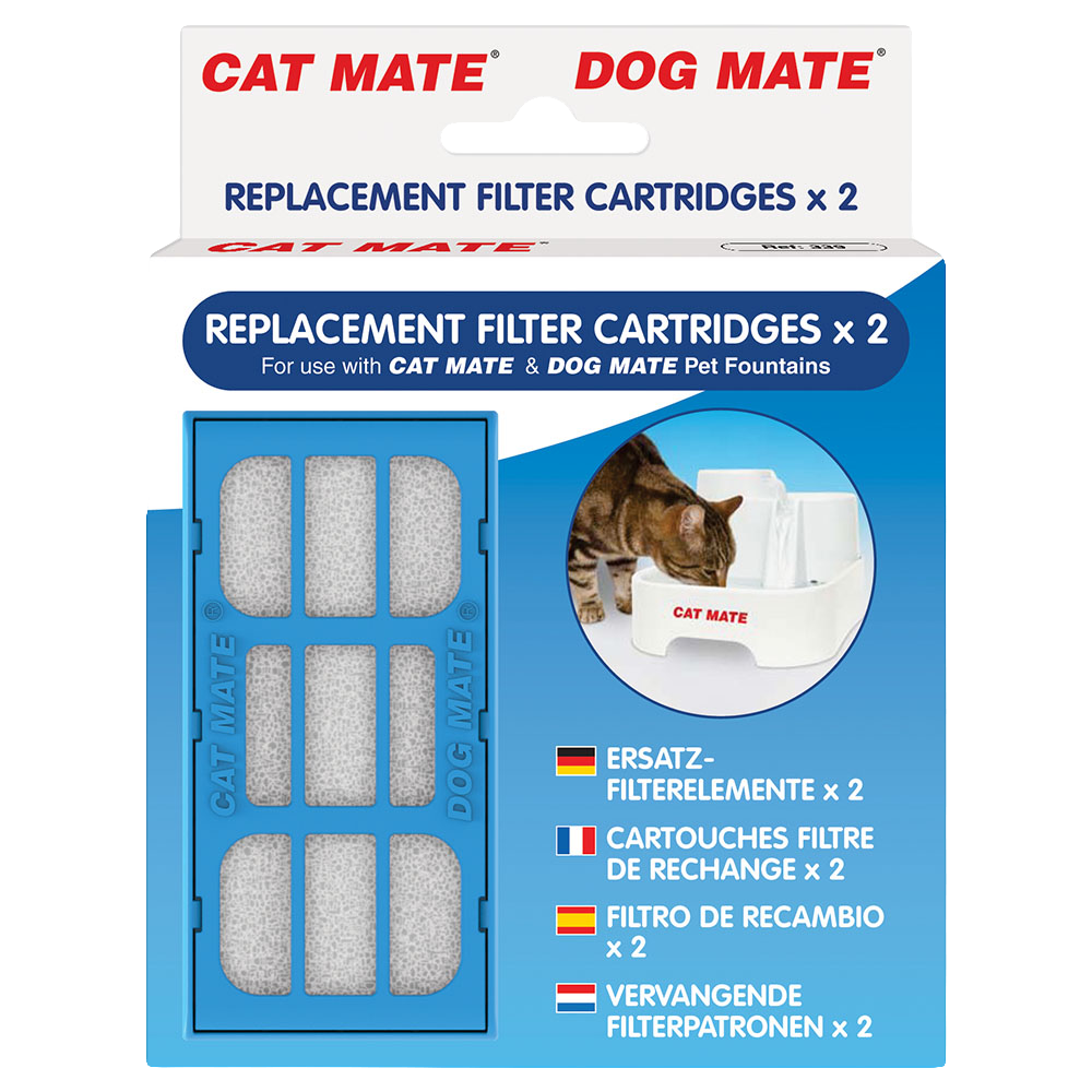 Replacement Filter Cartridges: Cat Mate and Dog Mate Pet Fountain (2 Pack) (339)