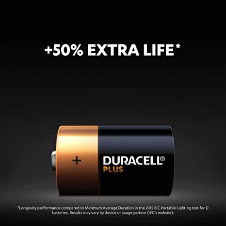 Duracell Plus Alkaline C Batteries, pack of 4