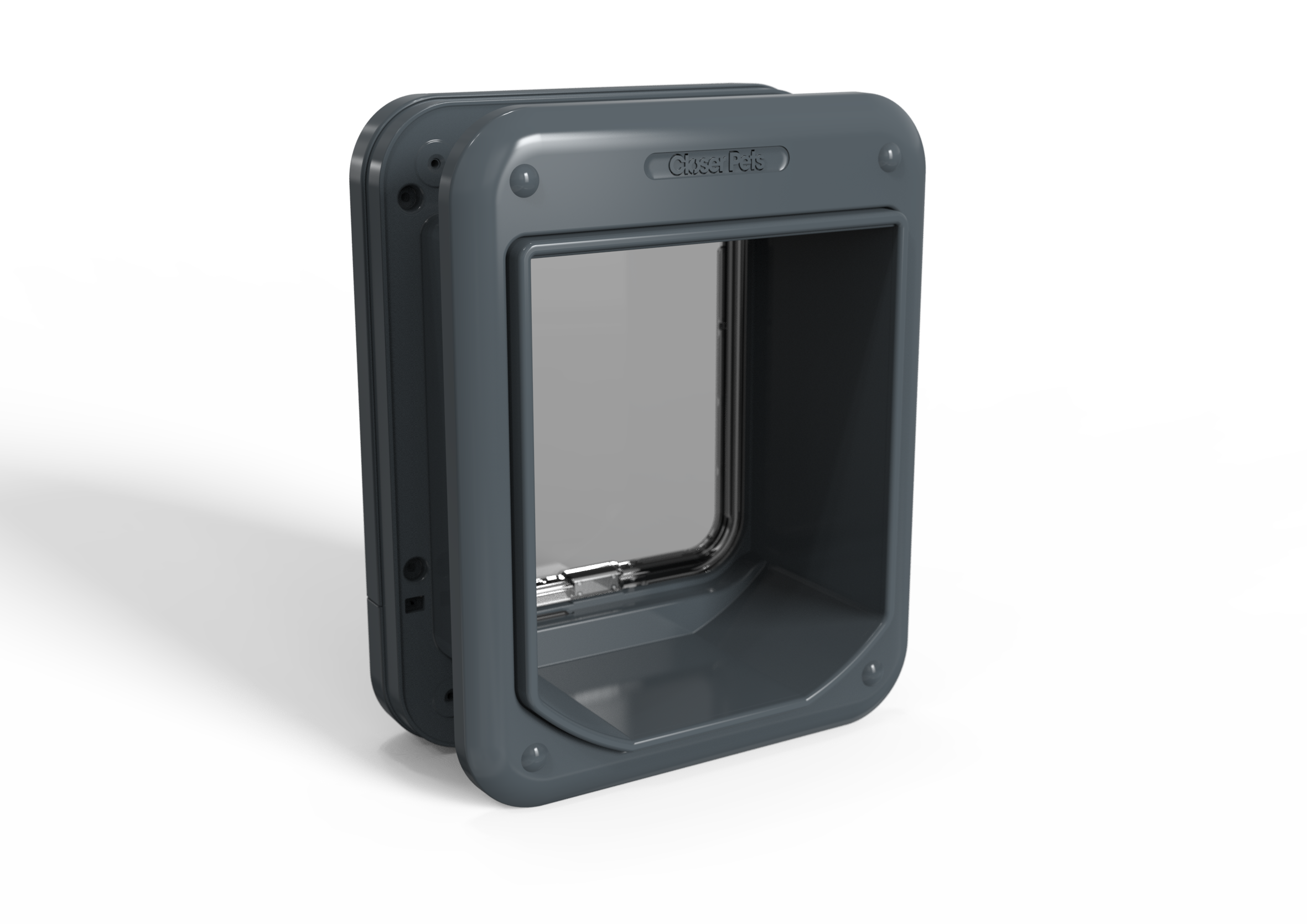 Closer Pets Microchip Activated Weatherproof Flap Door with Manual Lock Anthracite Dark Grey CP360G